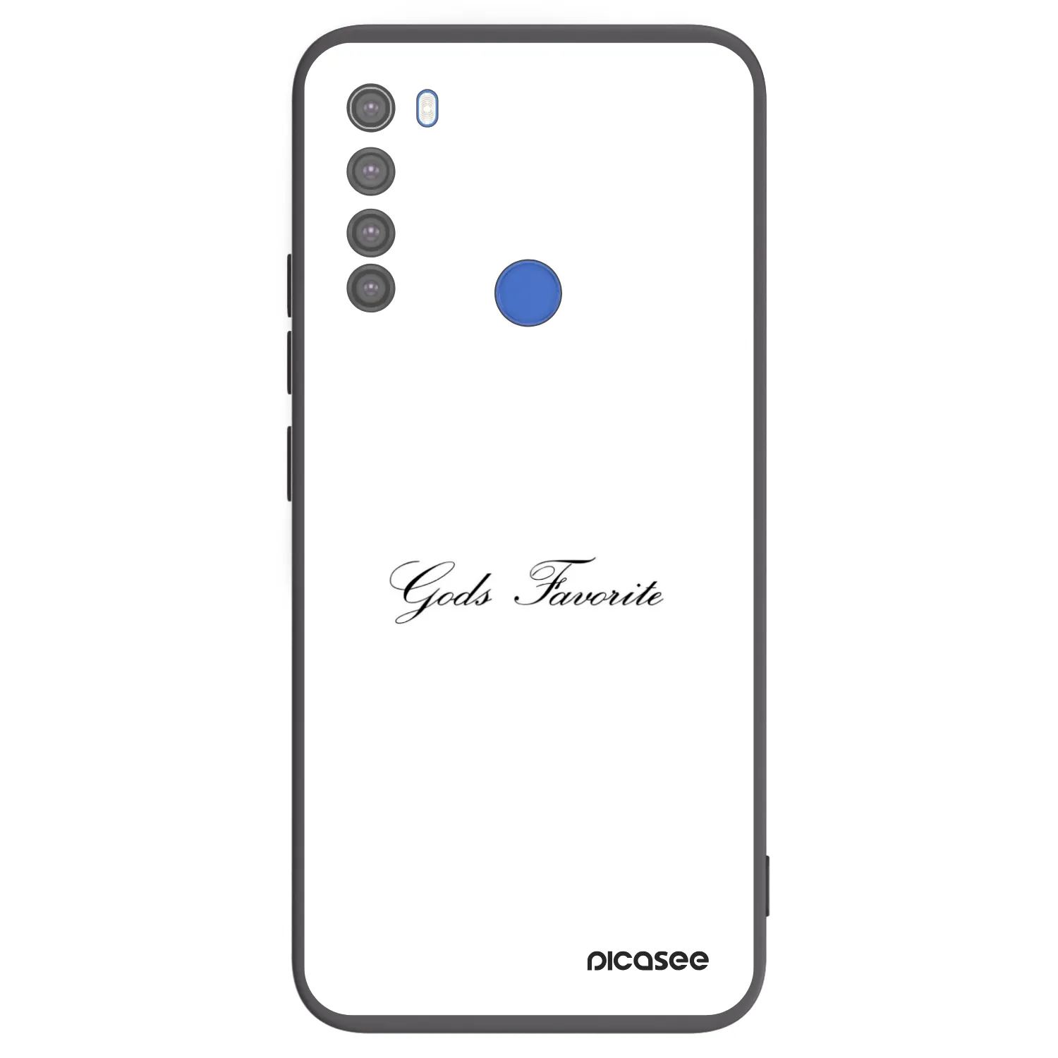 Picasee fekete szilikon tok az alábbi mobiltelefonokra Xiaomi Redmi Note 8T - Gods Favorite