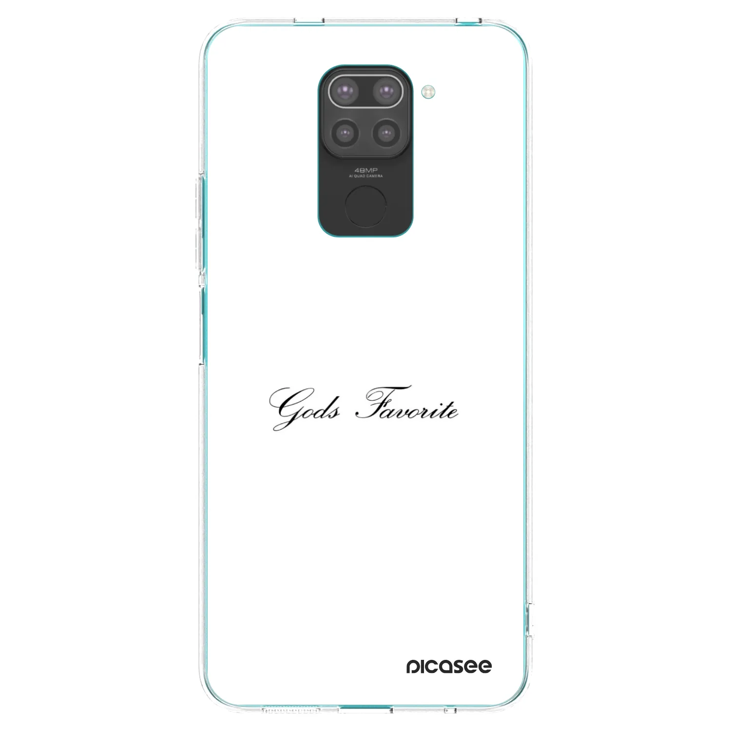 Picasee fekete szilikon tok az alábbi mobiltelefonokra Xiaomi Redmi Note 9 - Gods Favorite