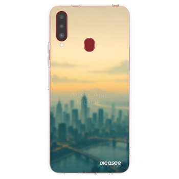 Picasee átlátszó szilikon tok az alábbi mobiltelefonokra Samsung Galaxy A20s - Airplane mode