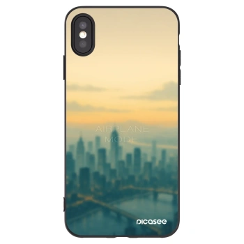 Picasee fekete szilikon tok az alábbi mobiltelefonokra Apple iPhone XS Max - Airplane mode