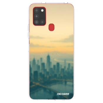 Picasee átlátszó szilikon tok az alábbi mobiltelefonokra Samsung Galaxy A21s - Airplane mode
