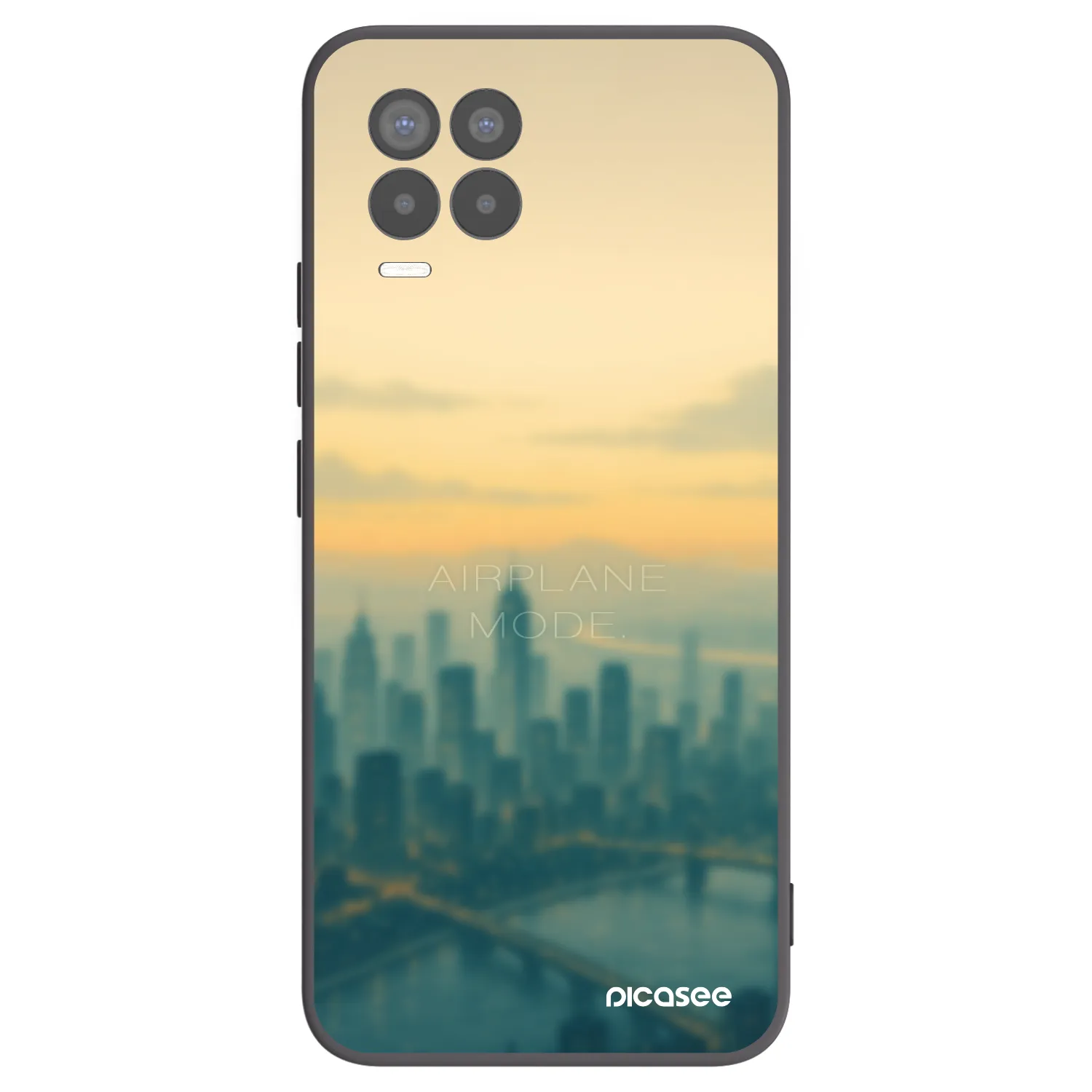 Picasee fekete szilikon tok az alábbi mobiltelefonokra Realme 8 Pro - Airplane mode