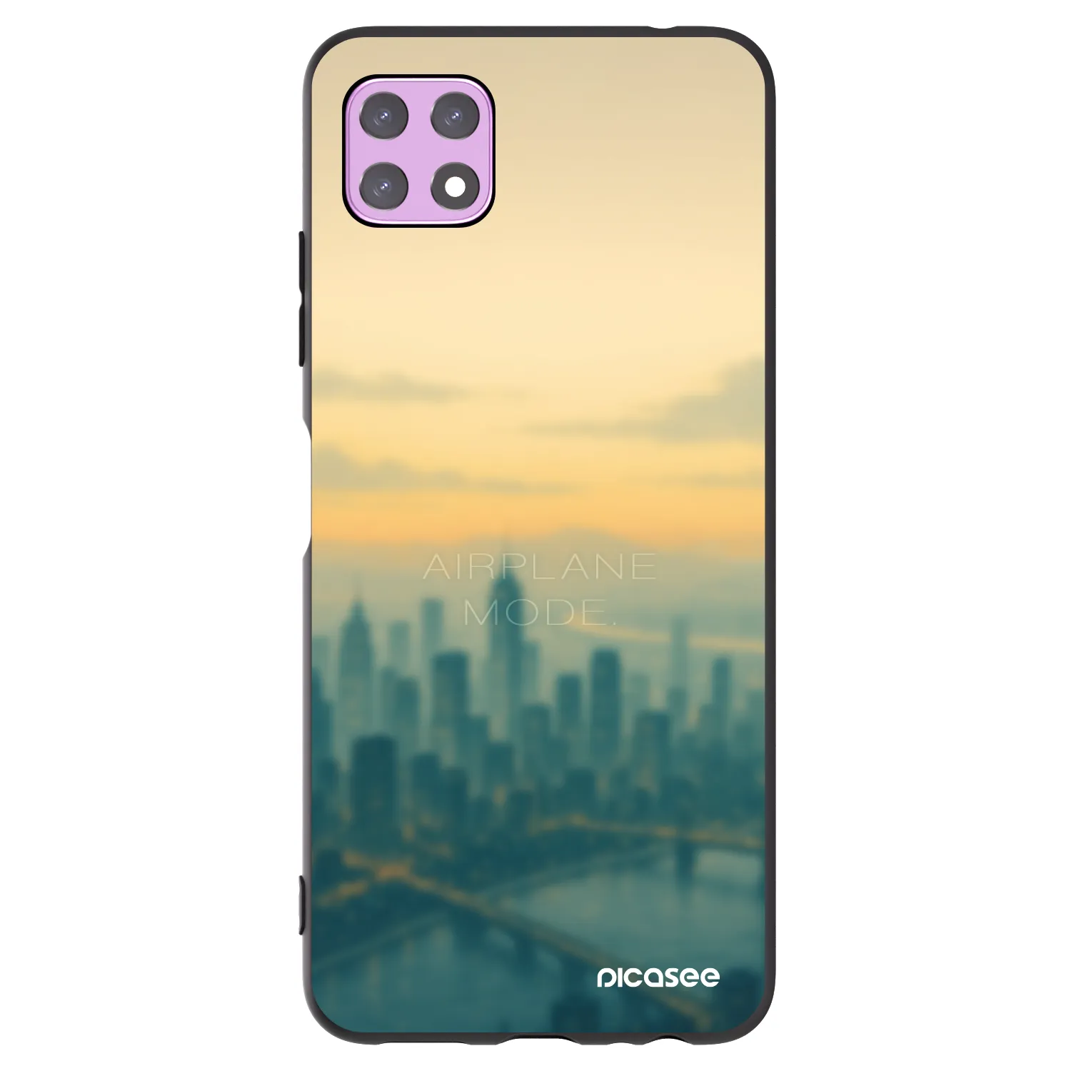 Picasee fekete szilikon tok az alábbi mobiltelefonokra Samsung Galaxy A22 A226B 5G - Airplane mode