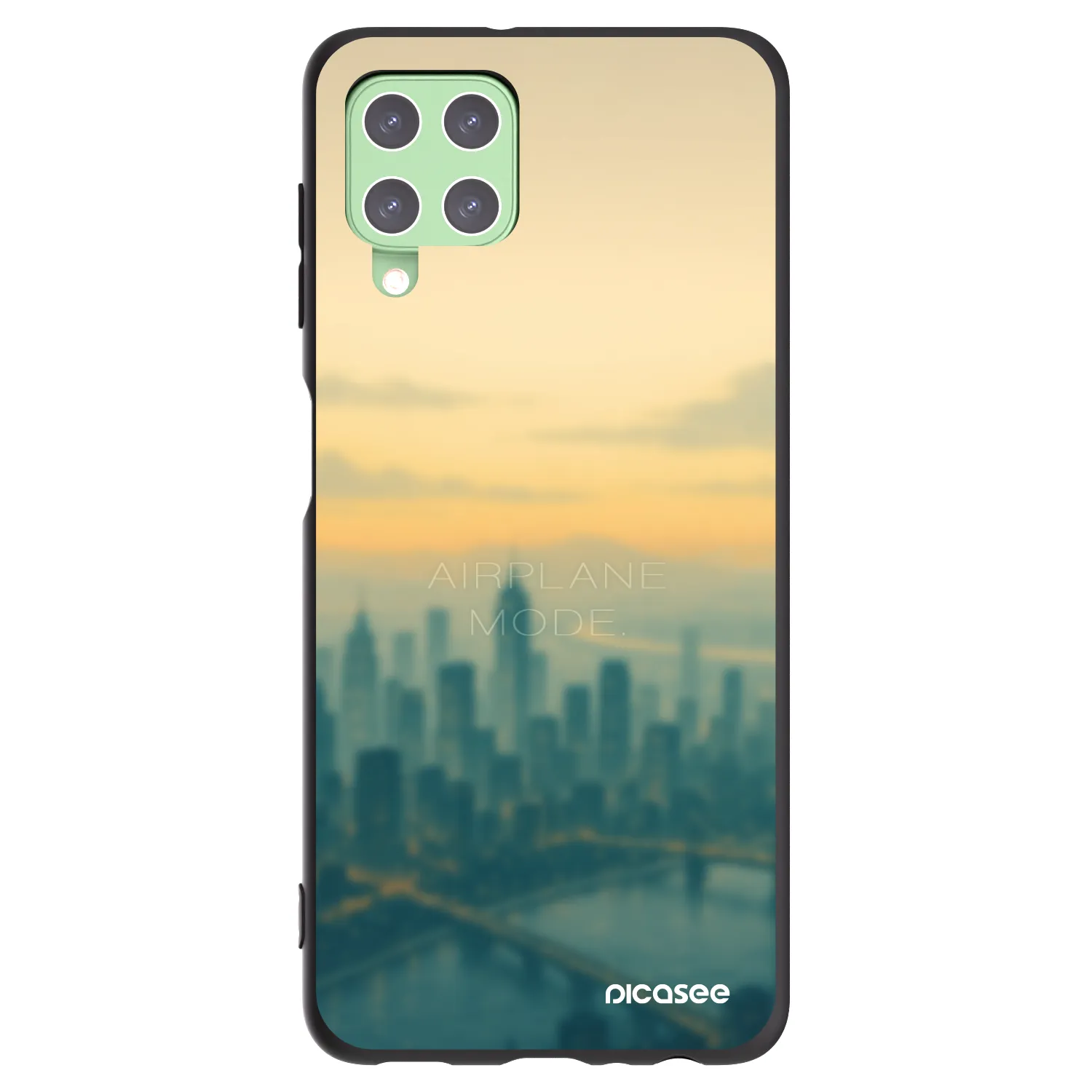 Picasee fekete szilikon tok az alábbi mobiltelefonokra Samsung Galaxy A22 A225F 4G - Airplane mode