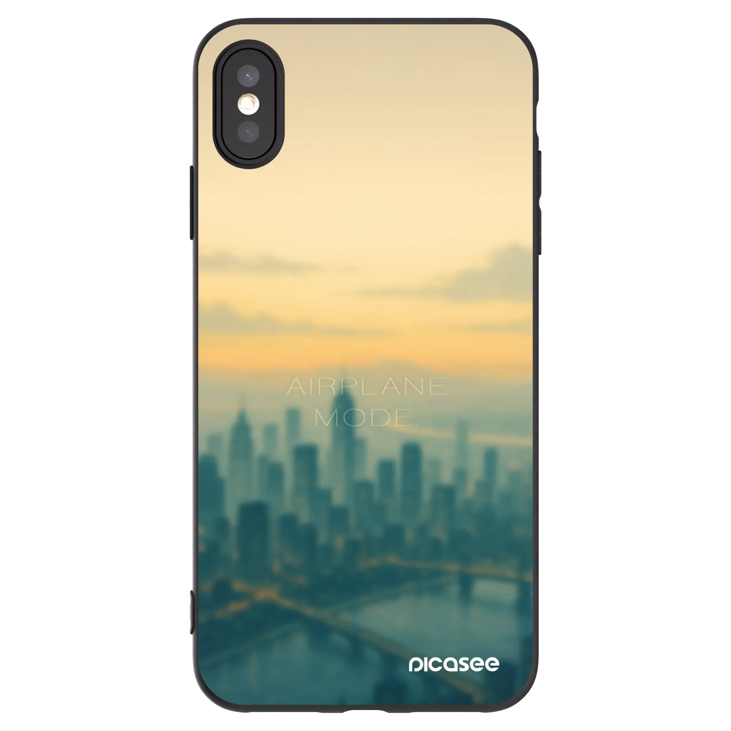 Picasee fekete szilikon tok az alábbi mobiltelefonokra Apple iPhone XS Max - Airplane mode