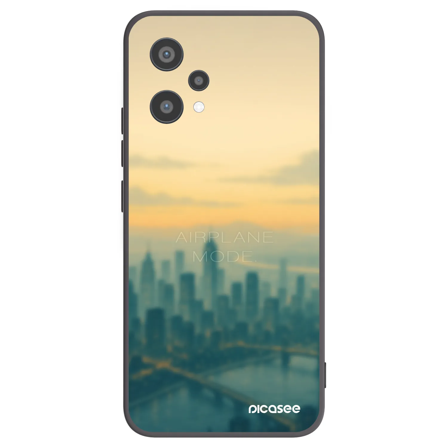 Picasee fekete szilikon tok az alábbi mobiltelefonokra Realme 9 Pro 5G - Airplane mode