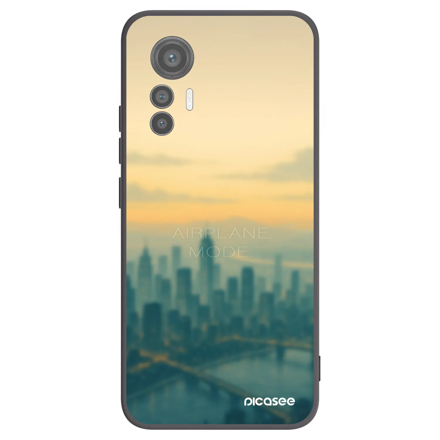 Picasee fekete szilikon tok az alábbi mobiltelefonokra Xiaomi 12 Lite - Airplane mode