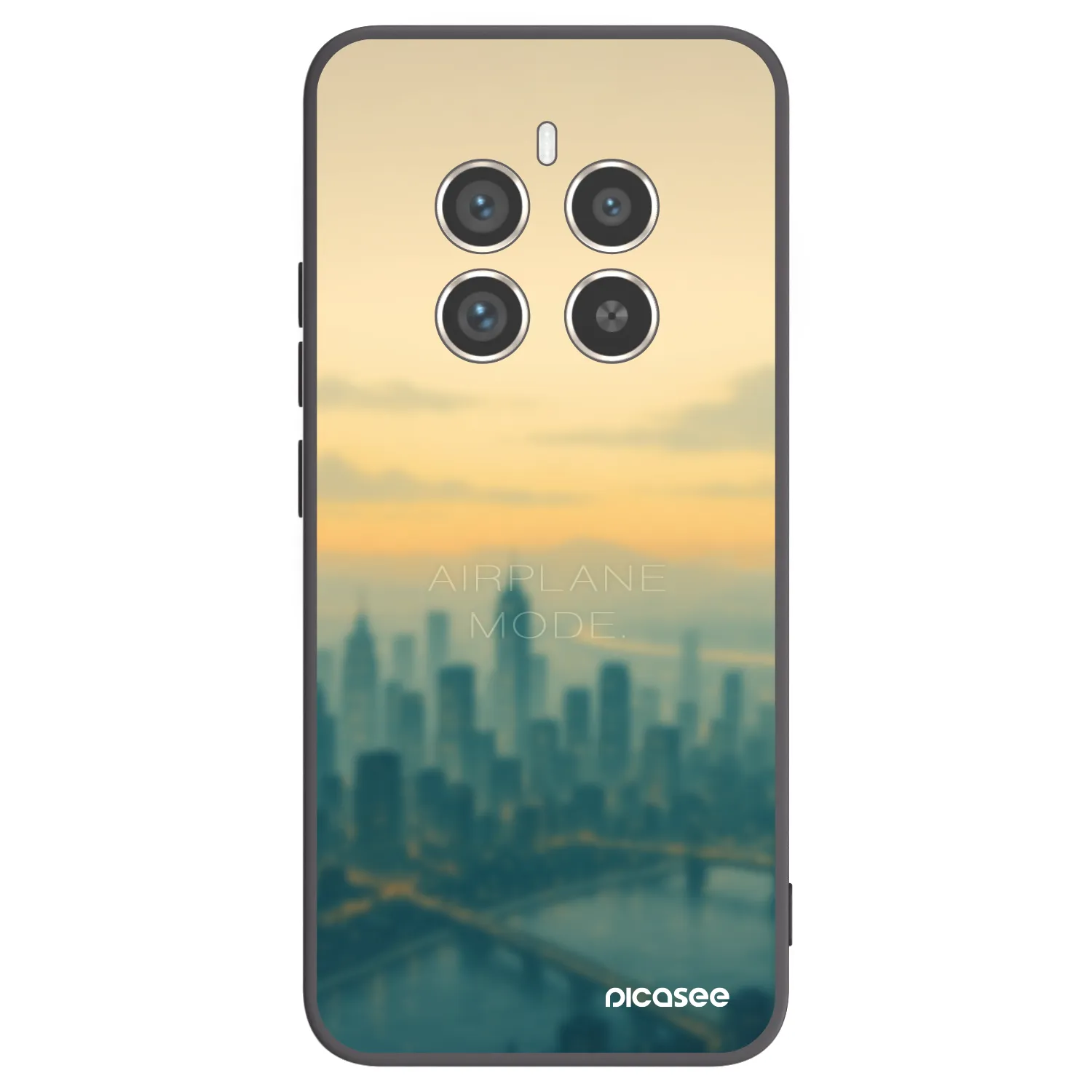 Picasee fekete szilikon tok az alábbi mobiltelefonokra Realme 12 Pro 5G - Airplane mode