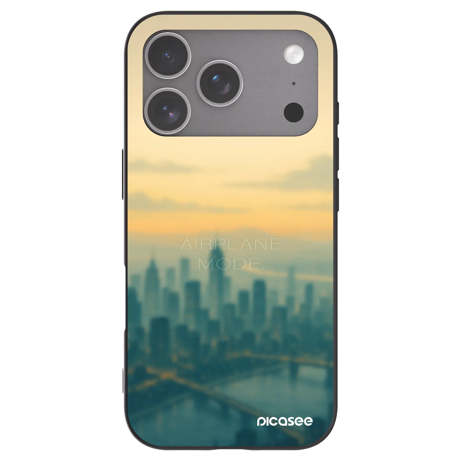 Picasee fekete szilikon tok az alábbi mobiltelefonokra Apple iPhone 18 Pro - Airplane mode