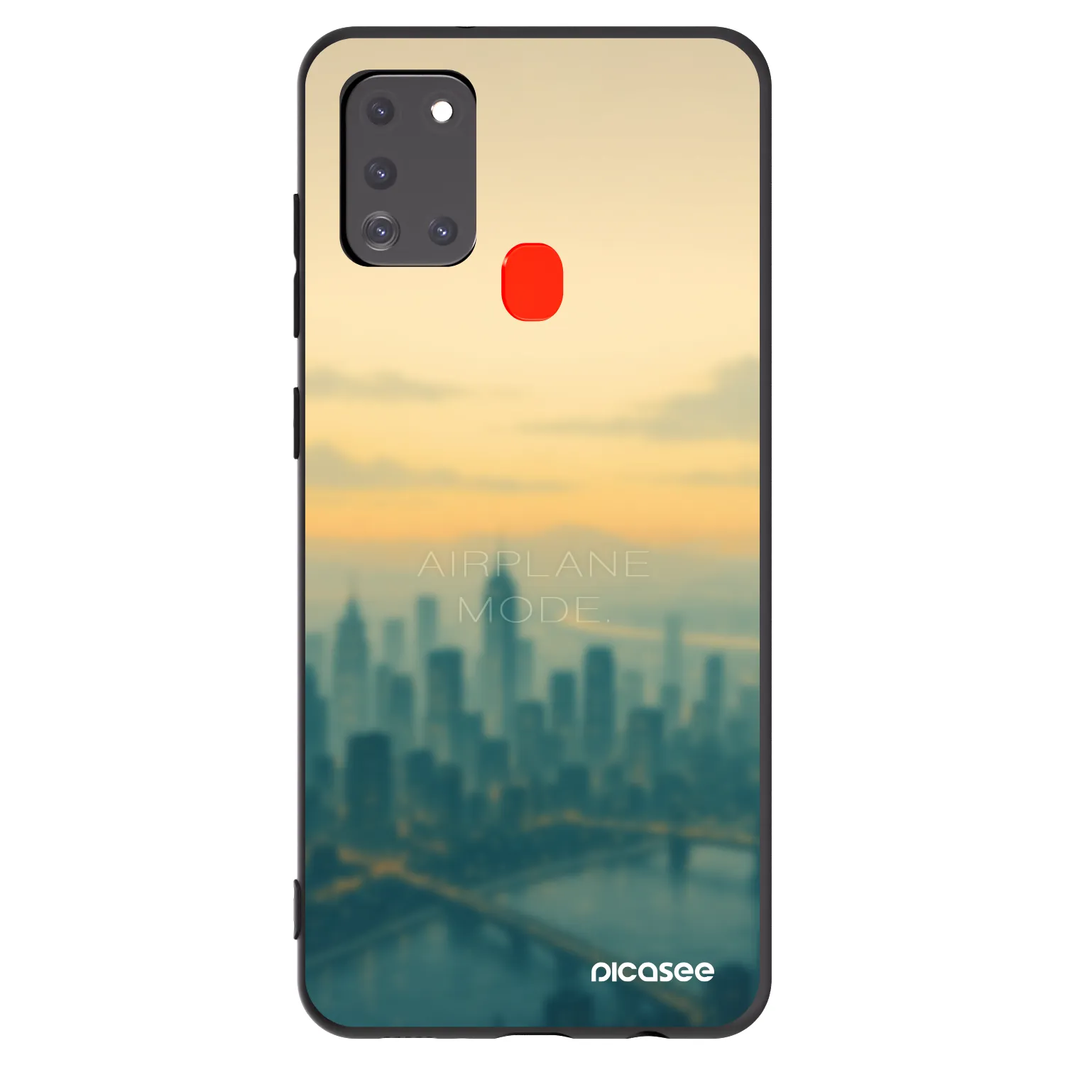 Picasee fekete szilikon tok az alábbi mobiltelefonokra Samsung Galaxy A21s - Airplane mode