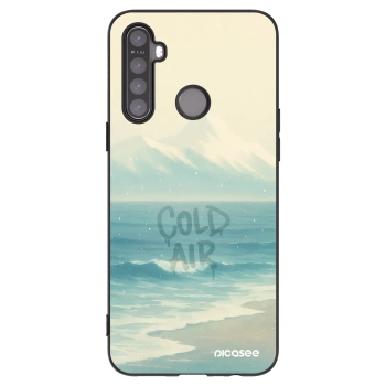 Picasee fekete szilikon tok az alábbi mobiltelefonokra Realme 6i - COLD AIR