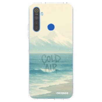 Picasee átlátszó szilikon tok az alábbi mobiltelefonokra Realme 5 - COLD AIR