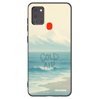 Picasee fekete szilikon tok az alábbi mobiltelefonokra Samsung Galaxy A21s - COLD AIR