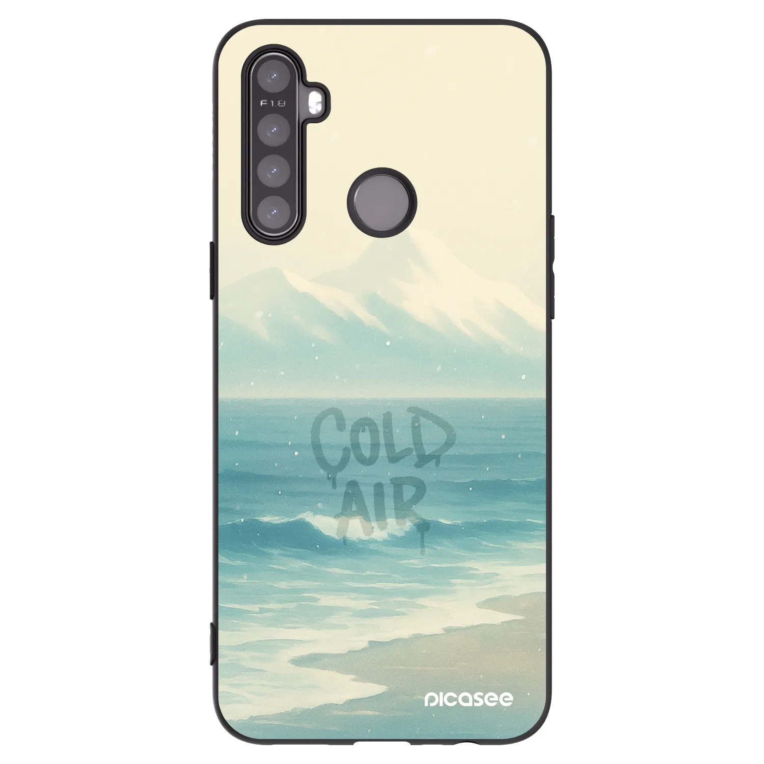 Picasee fekete szilikon tok az alábbi mobiltelefonokra Realme 6i - COLD AIR