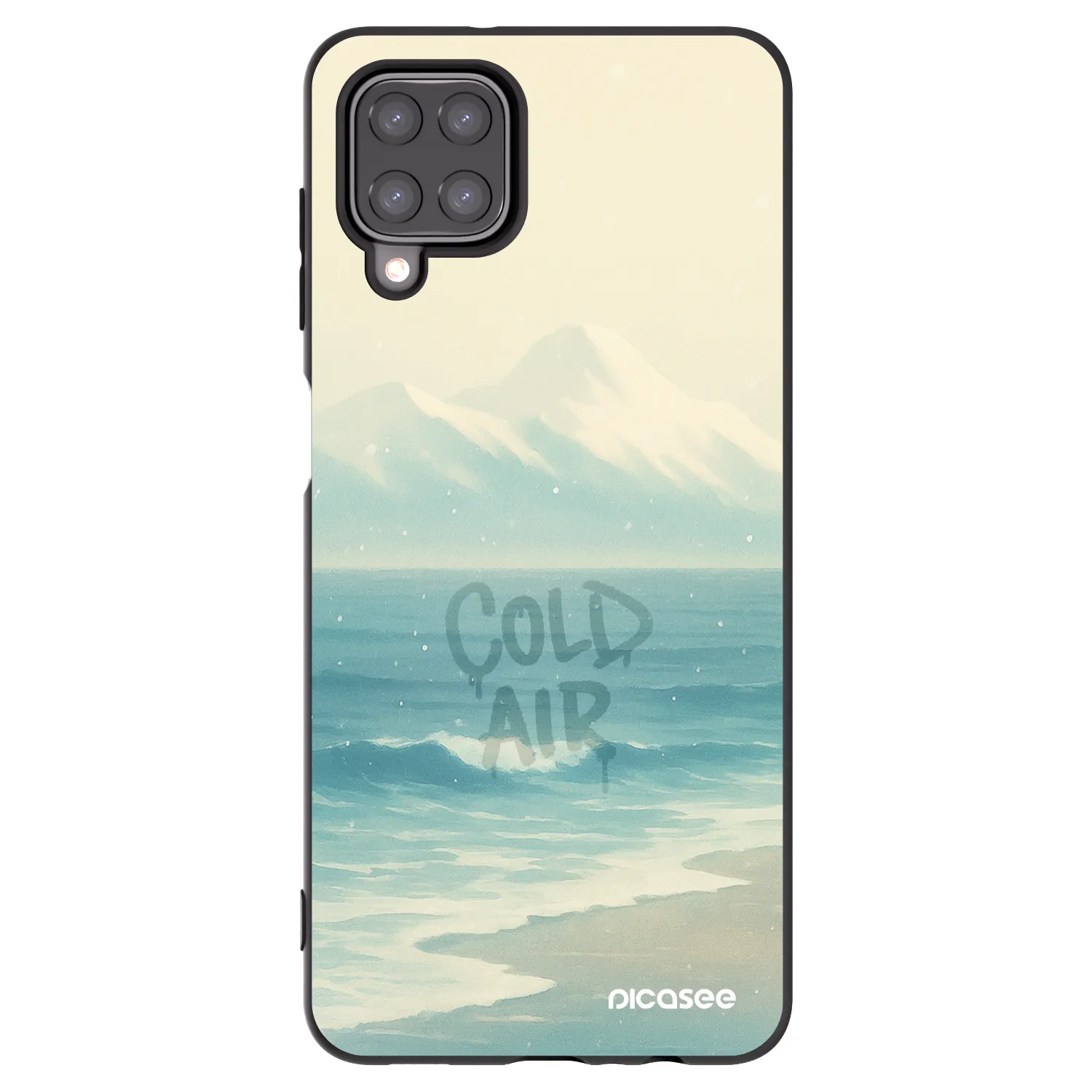 Picasee fekete szilikon tok az alábbi mobiltelefonokra Samsung Galaxy A12 A125F - COLD AIR