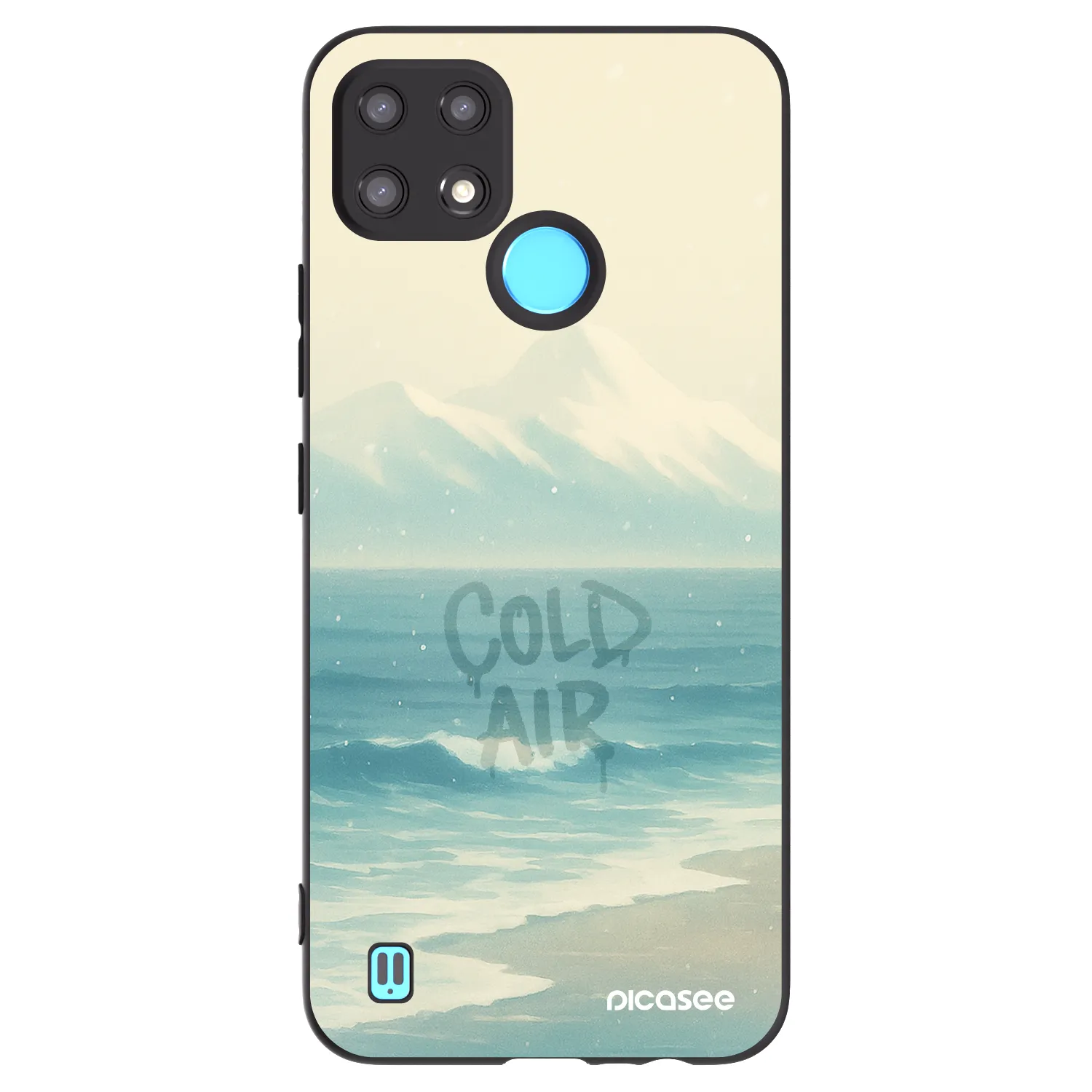 Picasee fekete szilikon tok az alábbi mobiltelefonokra Realme C21 - COLD AIR