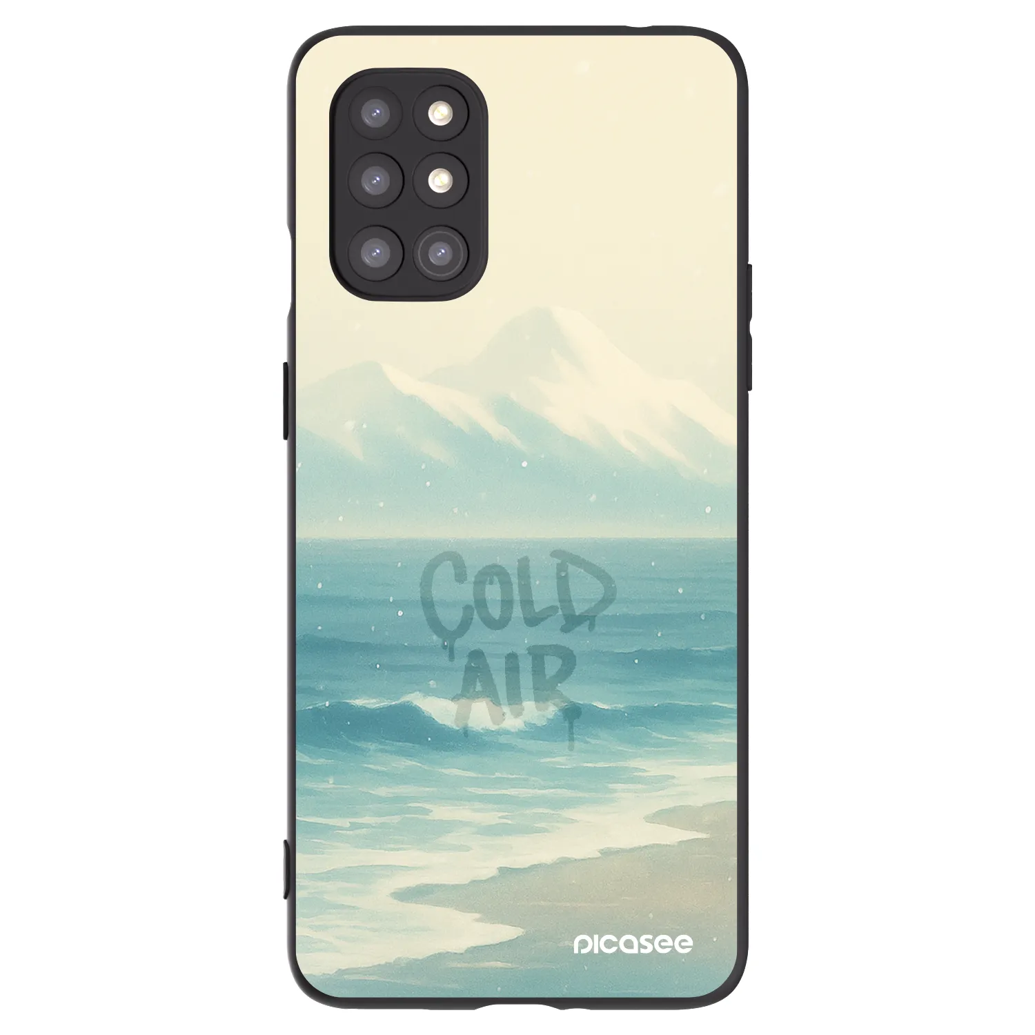 Picasee fekete szilikon tok az alábbi mobiltelefonokra OnePlus 8T - COLD AIR