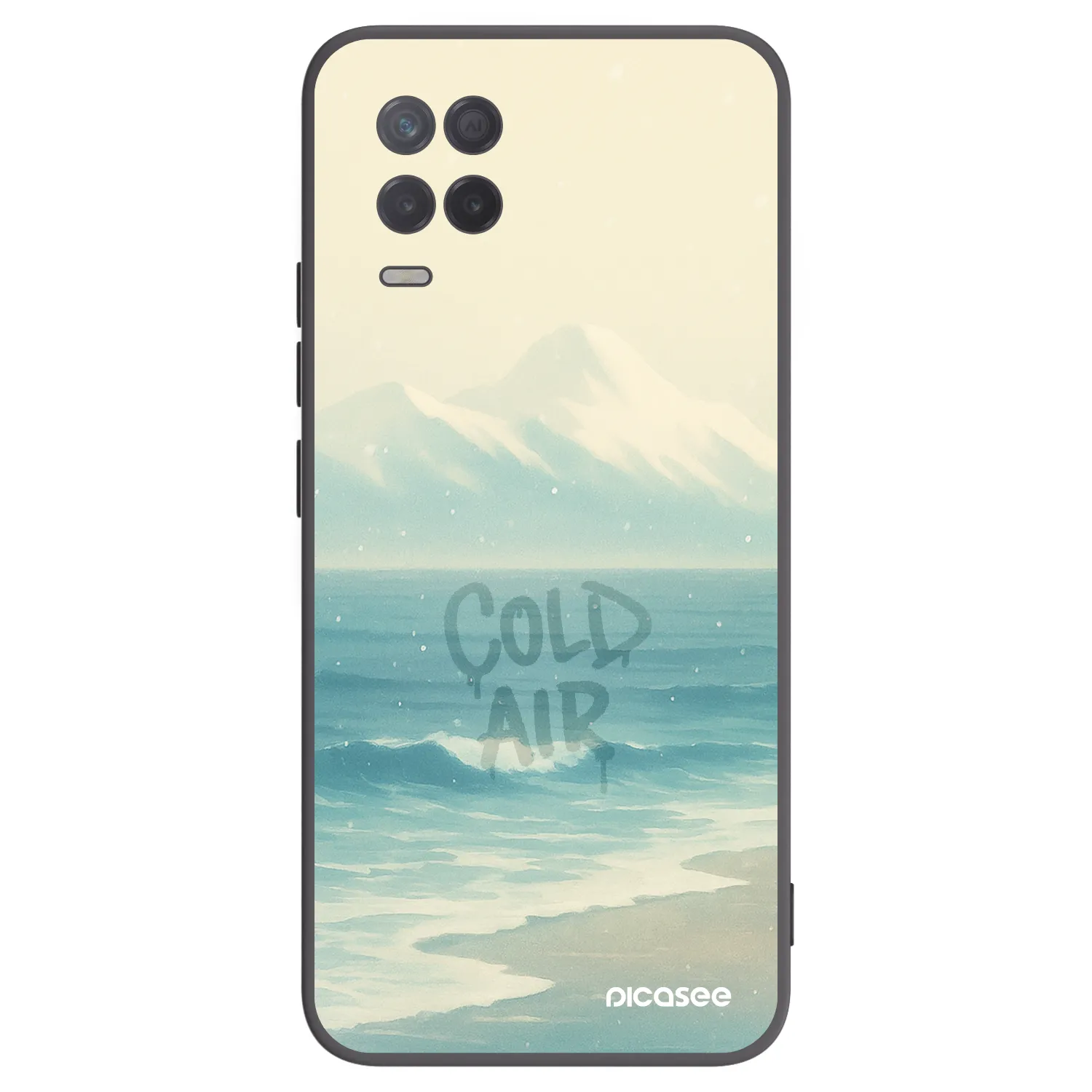 Picasee fekete szilikon tok az alábbi mobiltelefonokra Realme 8 5G - COLD AIR