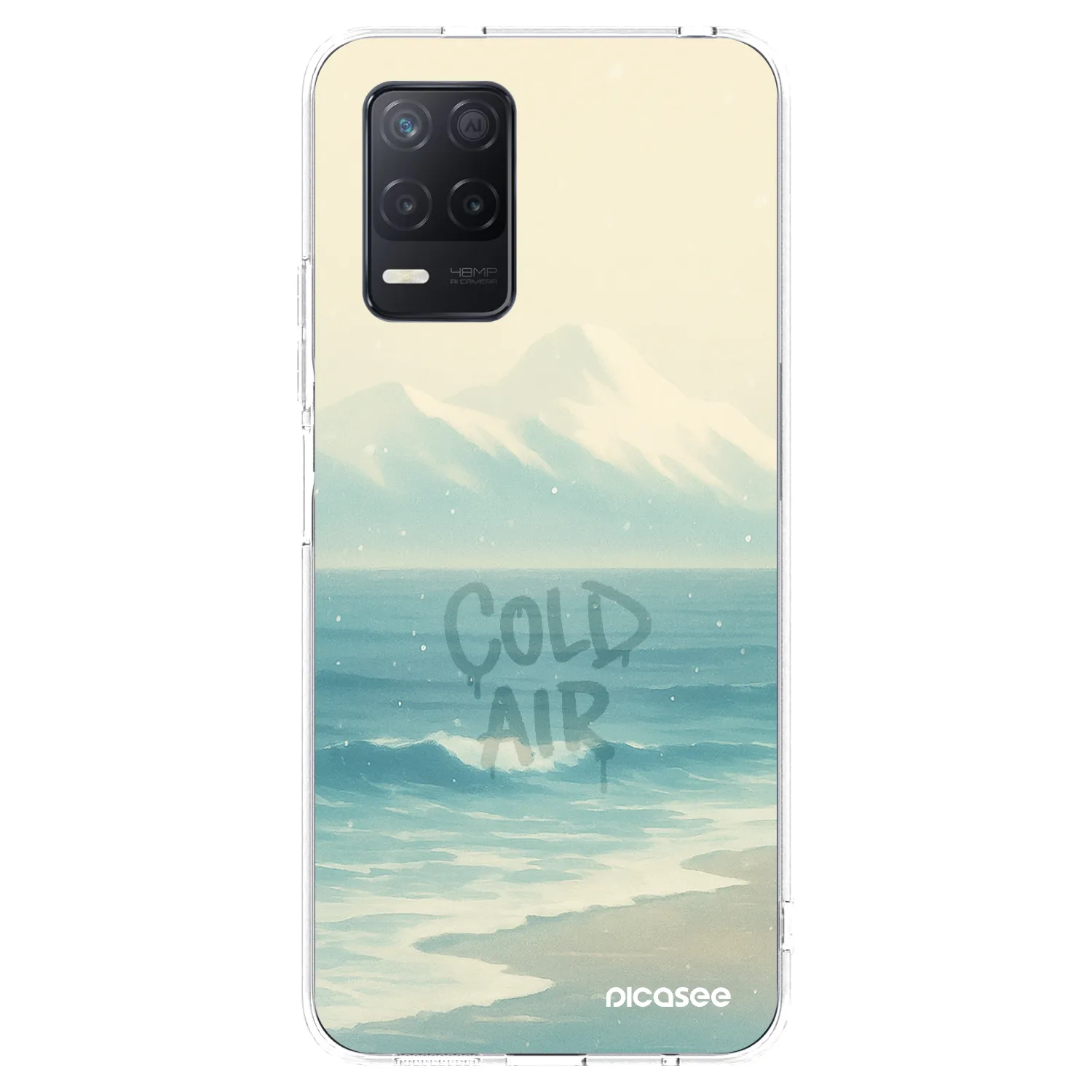 Picasee átlátszó szilikon tok az alábbi mobiltelefonokra Realme 8 5G - COLD AIR