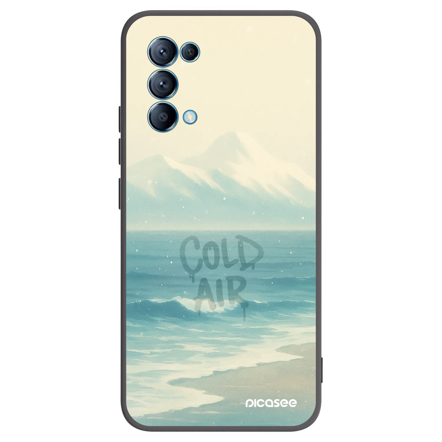 Picasee fekete szilikon tok az alábbi mobiltelefonokra OPPO Reno 5 5G - COLD AIR