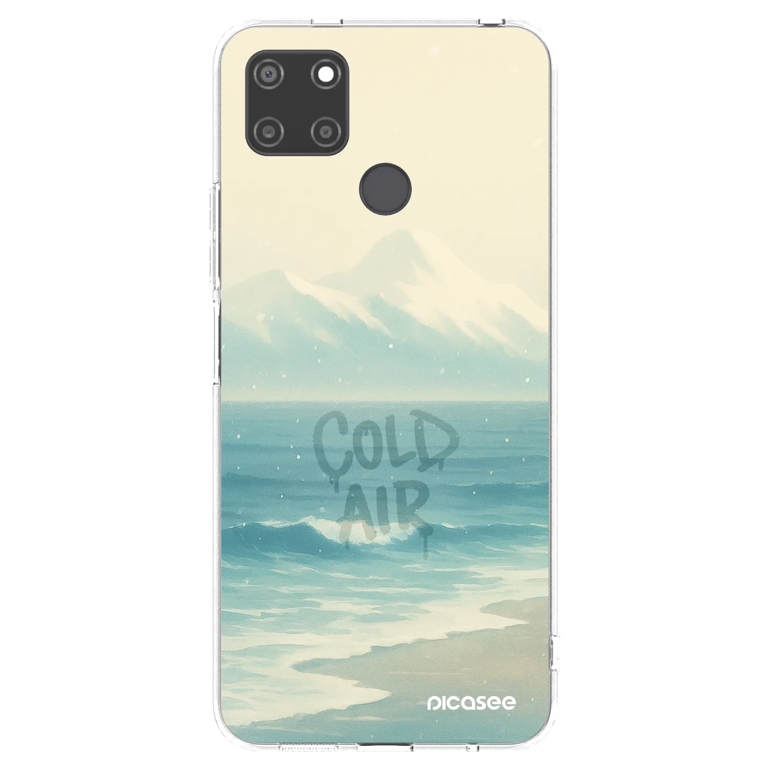Picasee átlátszó szilikon tok az alábbi mobiltelefonokra Realme C21Y - COLD AIR