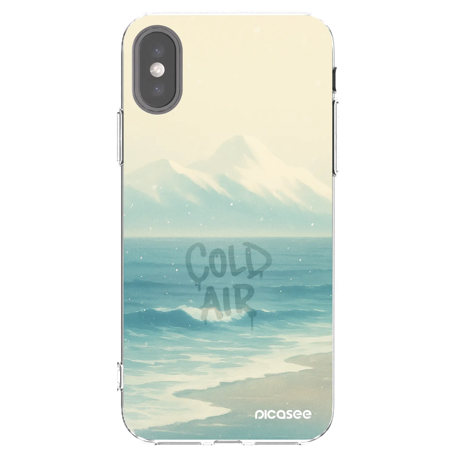 Picasee átlátszó szilikon tok az alábbi mobiltelefonokra Apple iPhone X/XS - COLD AIR