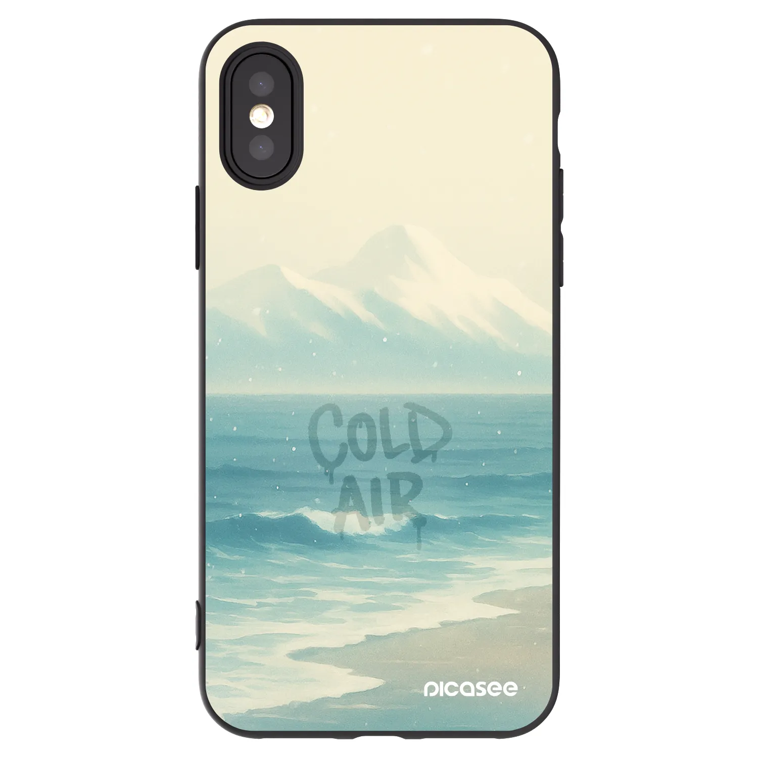 Picasee fekete szilikon tok az alábbi mobiltelefonokra Apple iPhone X/XS - COLD AIR
