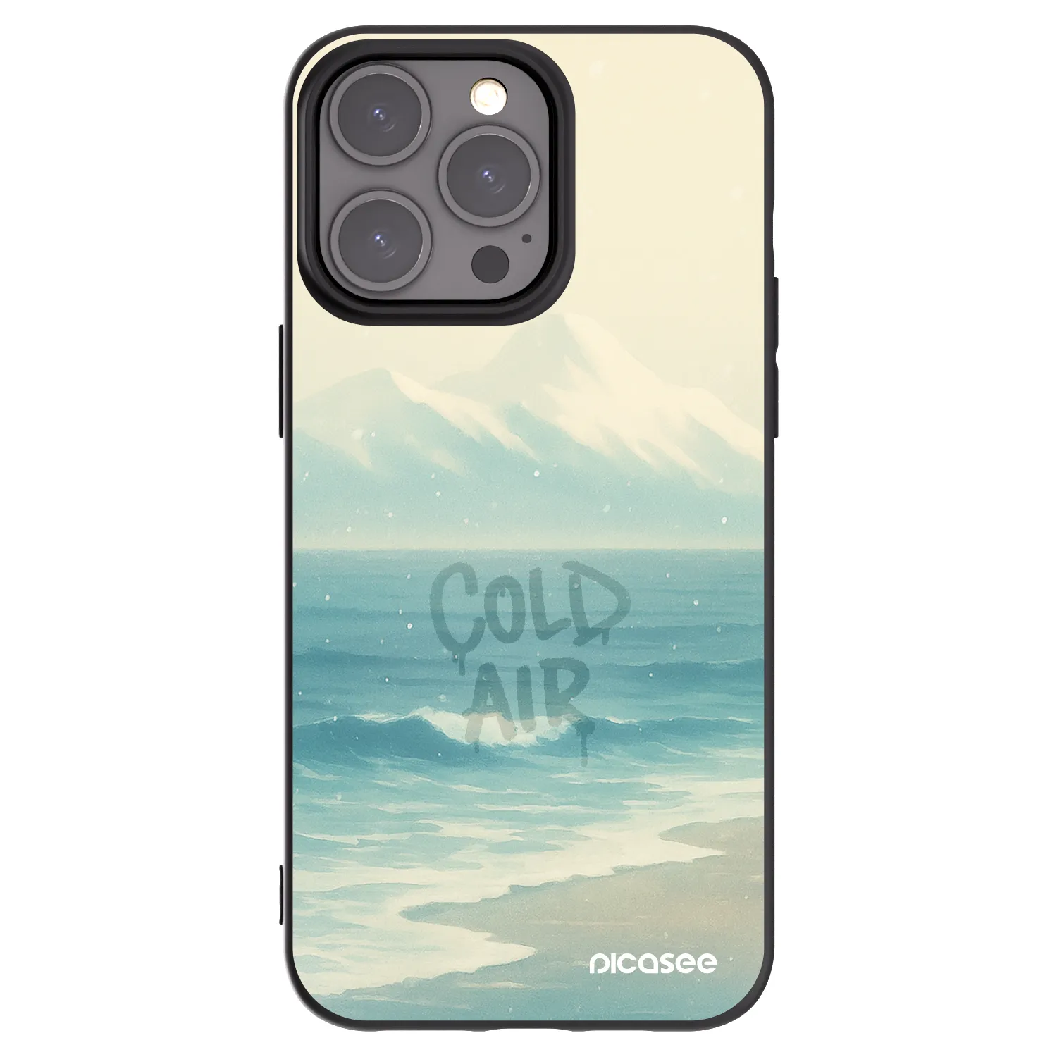 Picasee fekete szilikon tok az alábbi mobiltelefonokra Apple iPhone 15 Pro Max - COLD AIR
