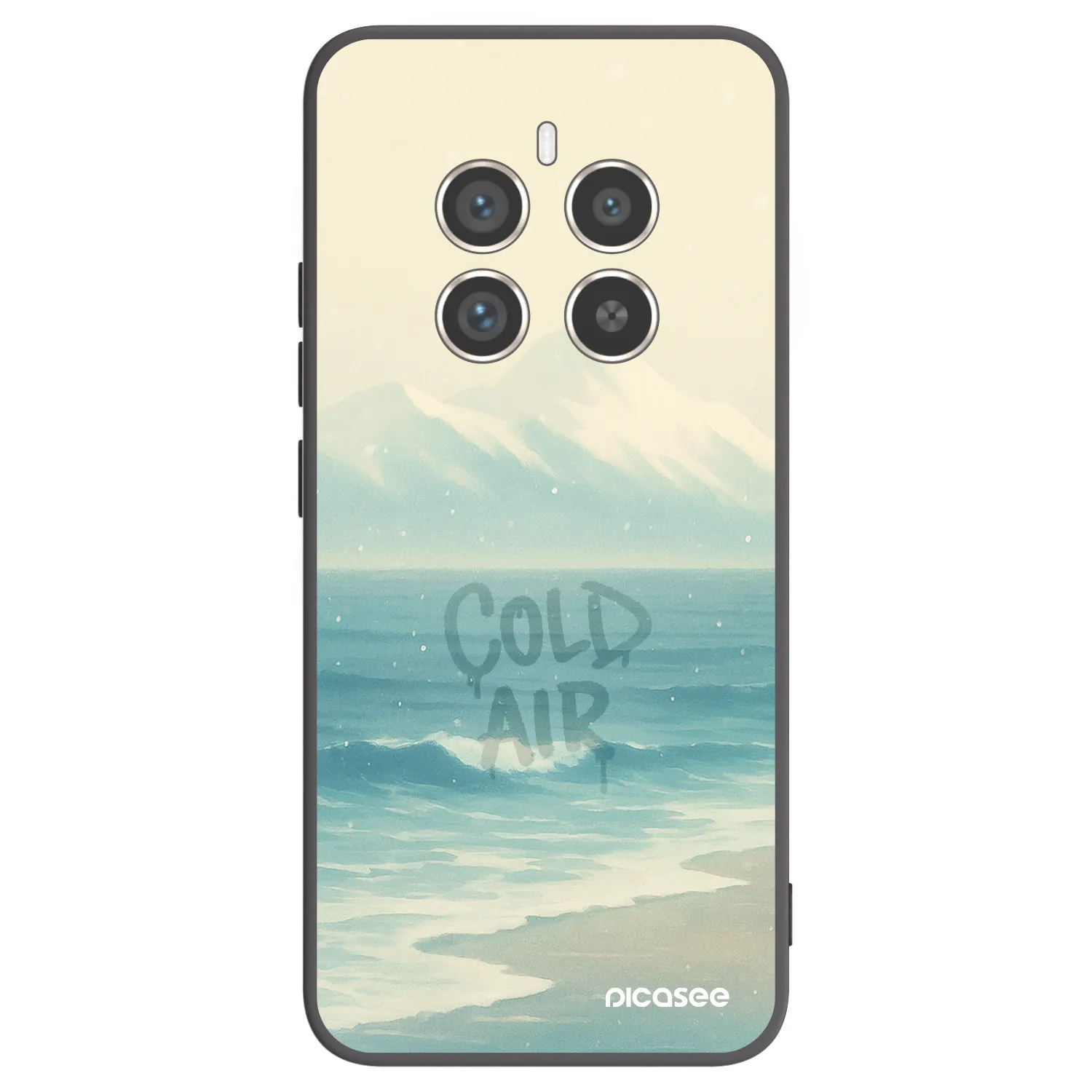 Picasee fekete szilikon tok az alábbi mobiltelefonokra Realme 12 Pro 5G - COLD AIR