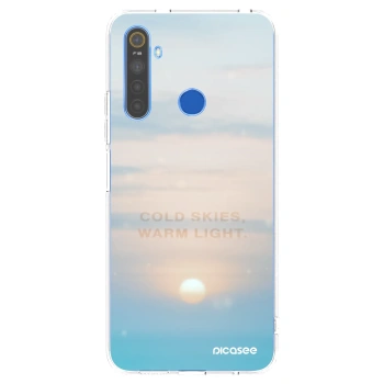 Picasee átlátszó szilikon tok az alábbi mobiltelefonokra Realme 5 - COLD SKIES