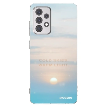 Picasee átlátszó szilikon tok az alábbi mobiltelefonokra Samsung Galaxy A52 5G A525F - COLD SKIES