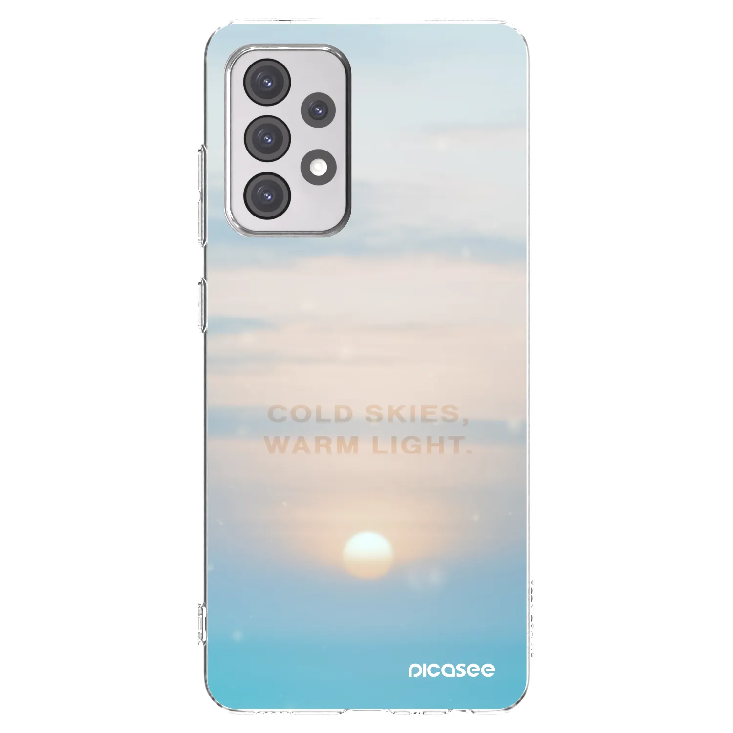 Picasee átlátszó szilikon tok az alábbi mobiltelefonokra Samsung Galaxy A52 5G A525F - COLD SKIES