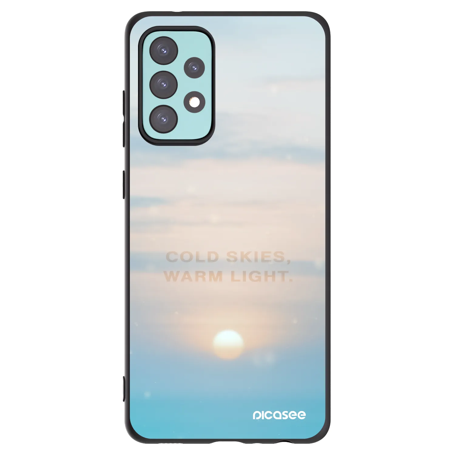 Picasee fekete szilikon tok az alábbi mobiltelefonokra Samsung Galaxy A72 A725F - COLD SKIES
