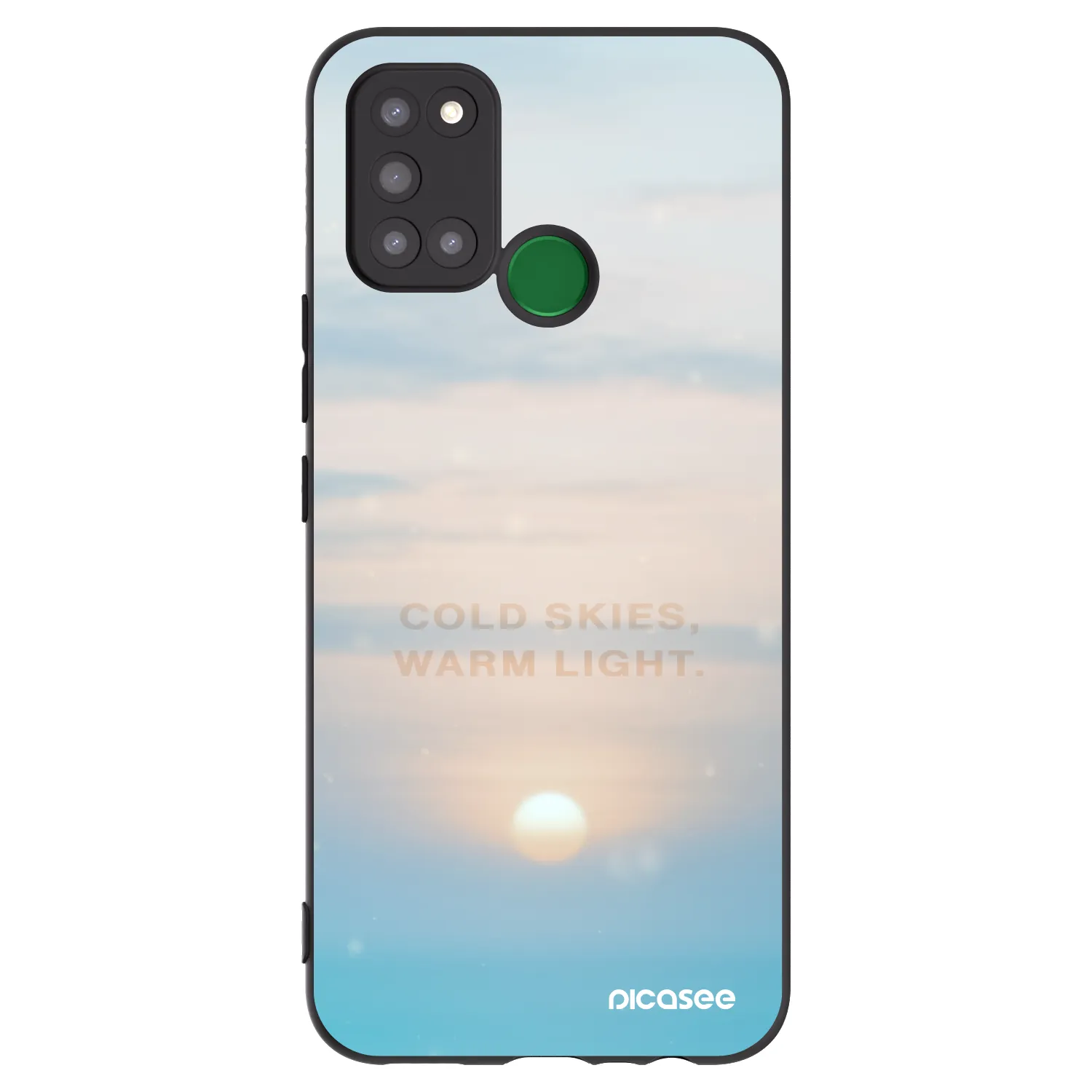 Picasee fekete szilikon tok az alábbi mobiltelefonokra Realme 7i - COLD SKIES