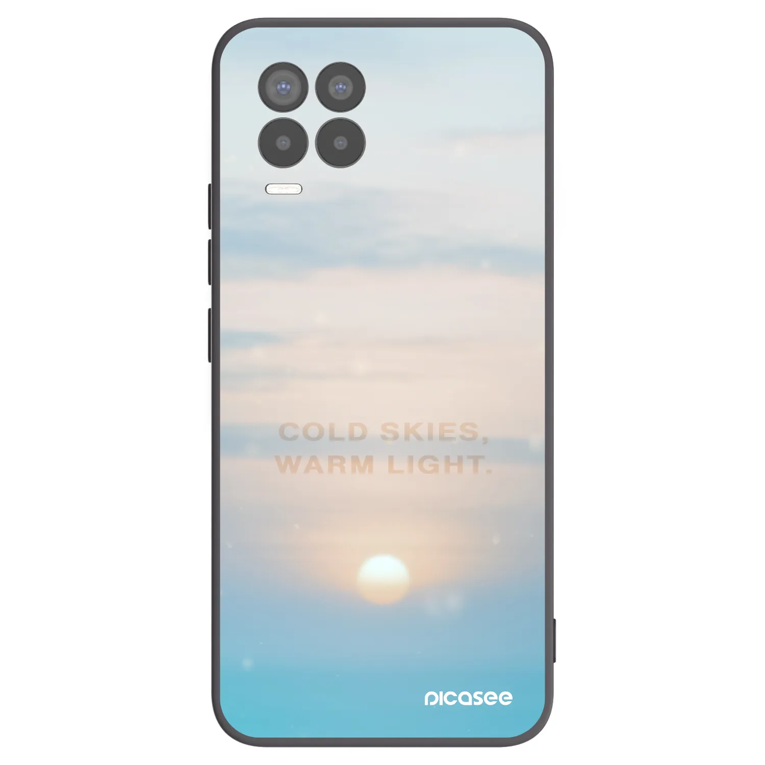 Picasee fekete szilikon tok az alábbi mobiltelefonokra Realme 8 Pro - COLD SKIES