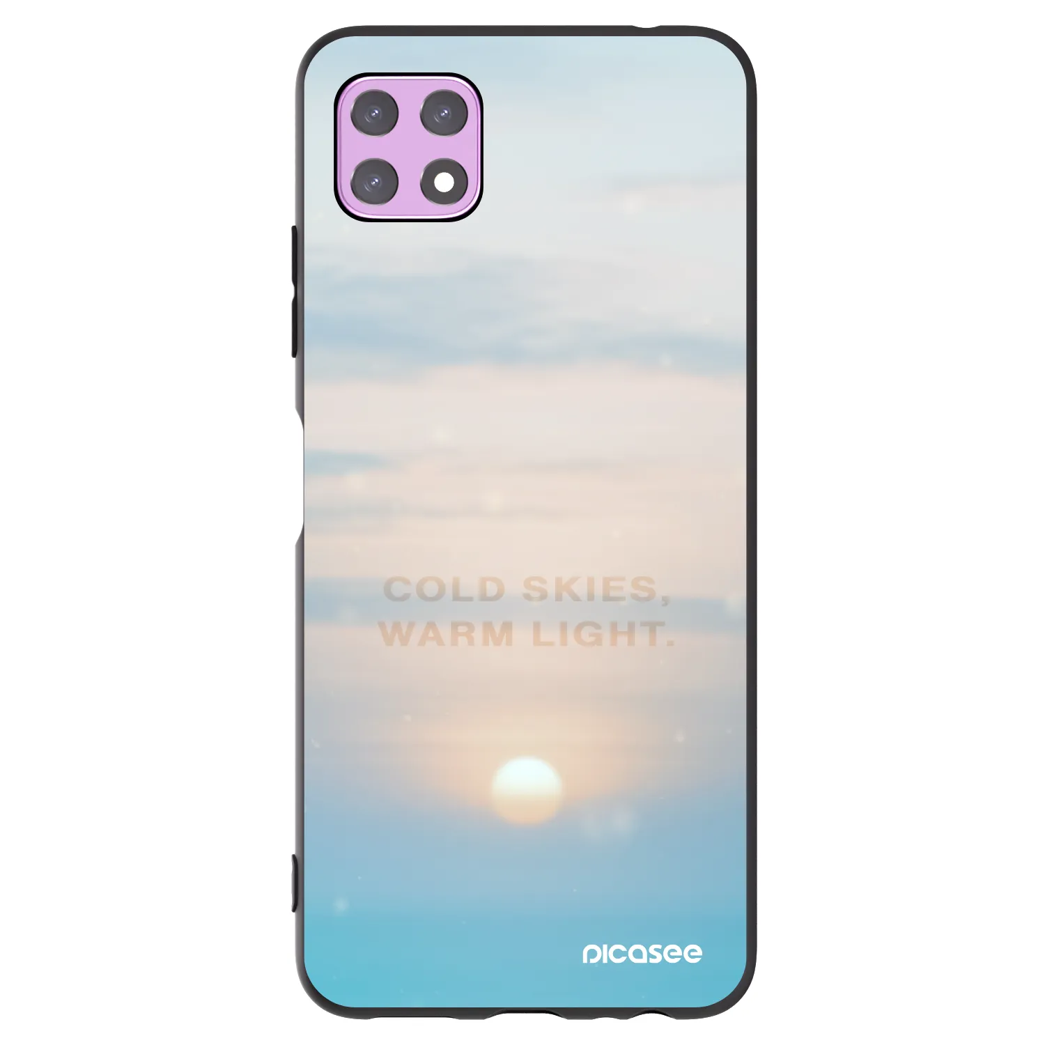 Picasee fekete szilikon tok az alábbi mobiltelefonokra Samsung Galaxy A22 A226B 5G - COLD SKIES