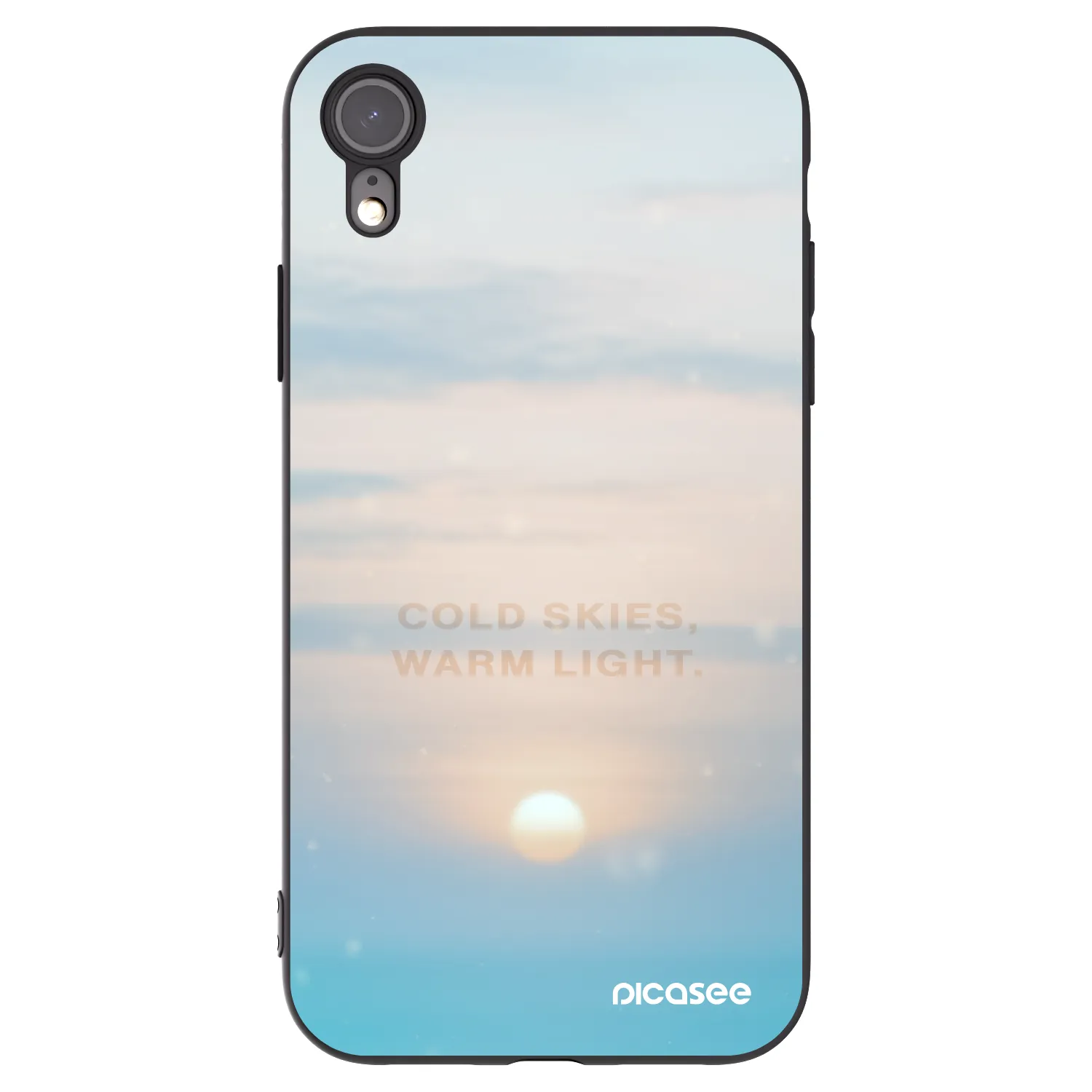 Picasee fekete szilikon tok az alábbi mobiltelefonokra Apple iPhone XR - COLD SKIES
