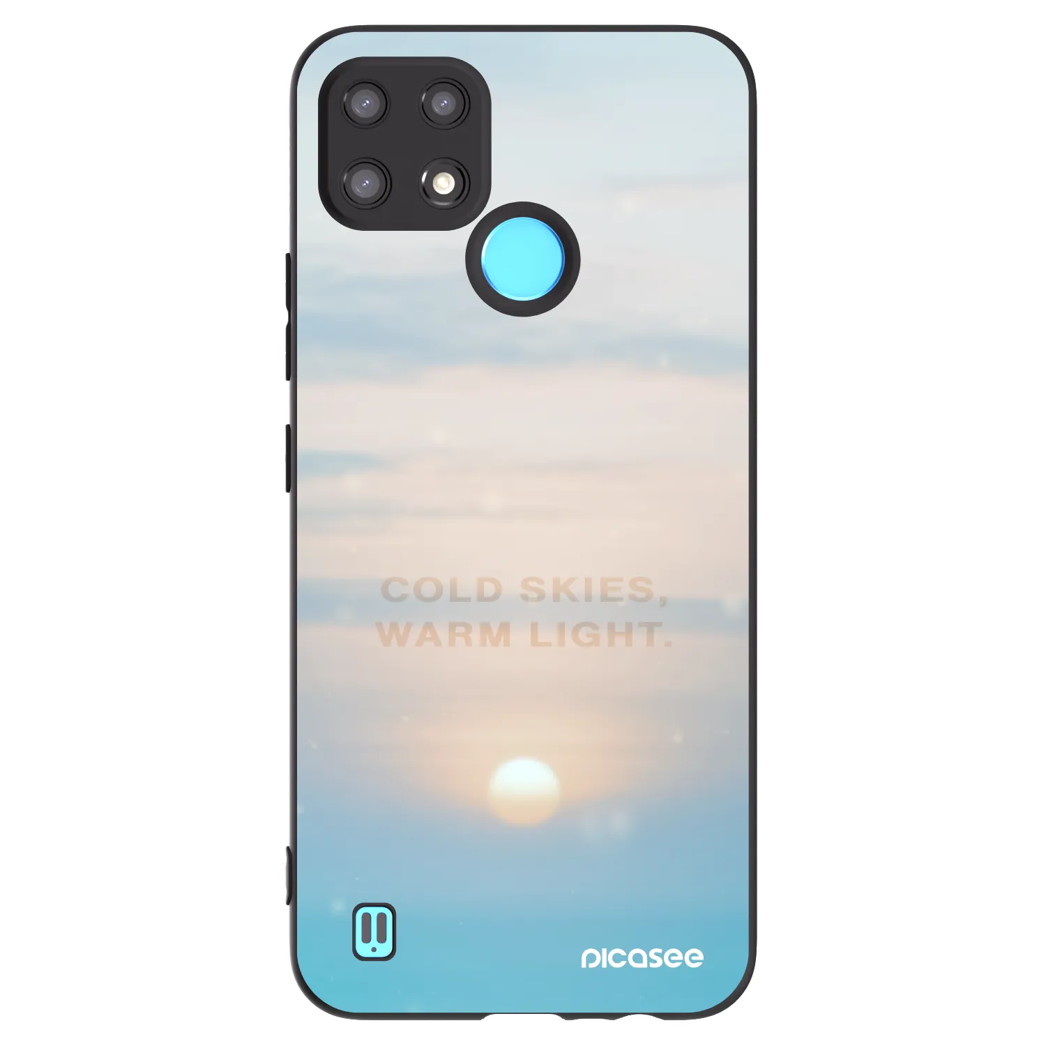 Picasee fekete szilikon tok az alábbi mobiltelefonokra Realme C21 - COLD SKIES