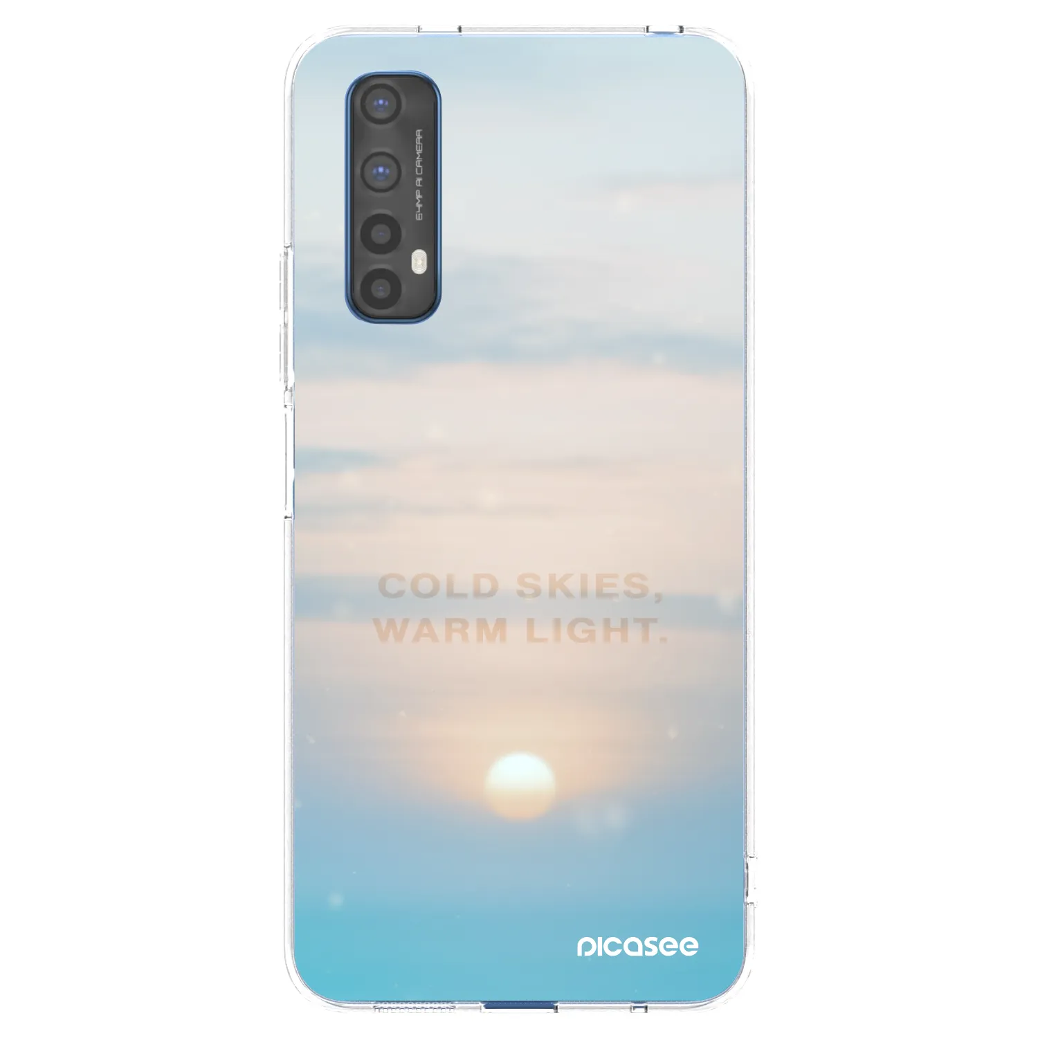 Picasee átlátszó szilikon tok az alábbi mobiltelefonokra Realme 7 - COLD SKIES