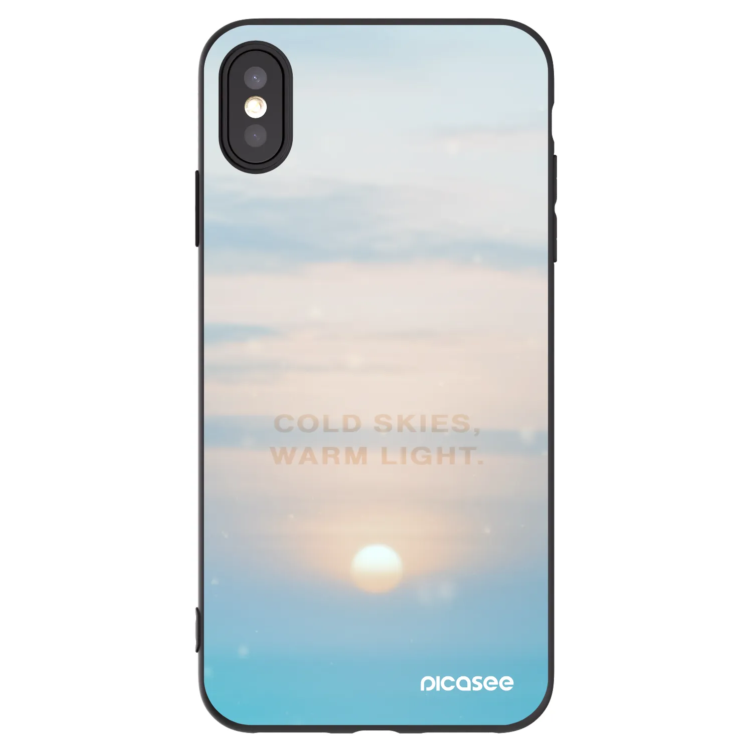 Picasee fekete szilikon tok az alábbi mobiltelefonokra Apple iPhone XS Max - COLD SKIES