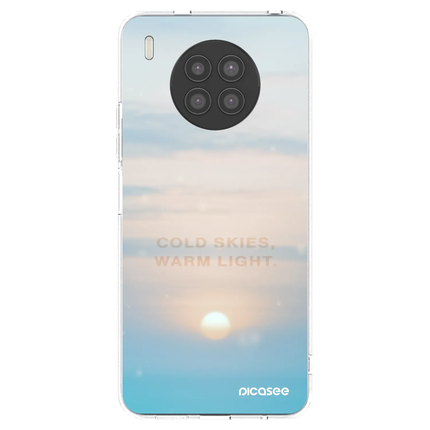 Picasee átlátszó szilikon tok az alábbi mobiltelefonokra Huawei Nova 8i - COLD SKIES