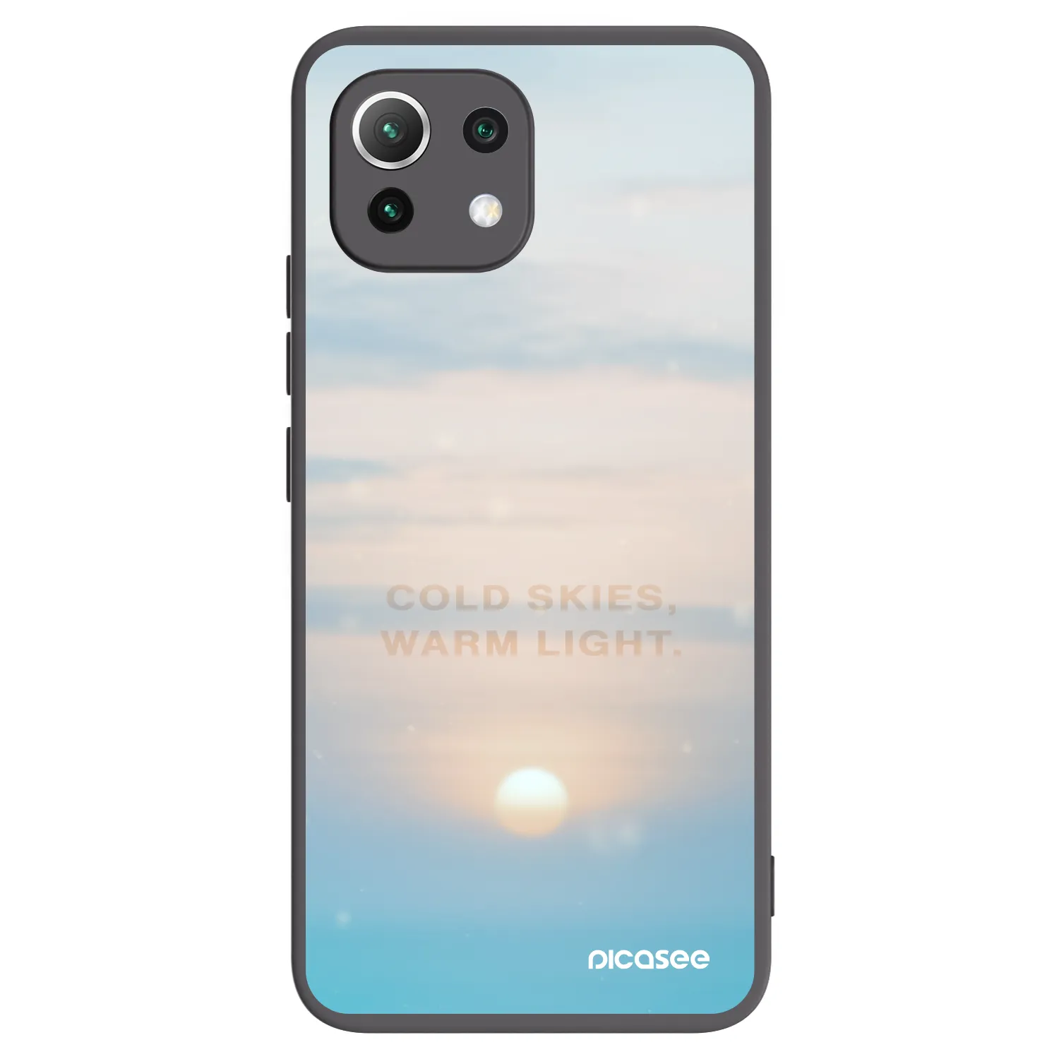 Picasee fekete szilikon tok az alábbi mobiltelefonokra Xiaomi 11 Lite 5G NE - COLD SKIES
