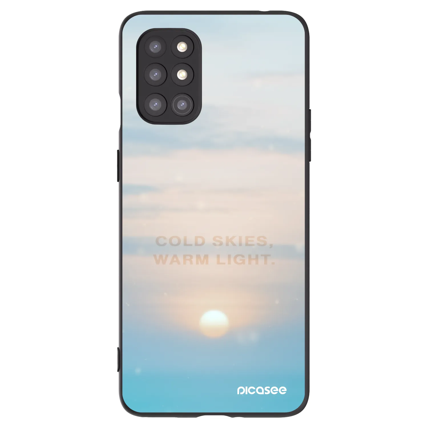 Picasee fekete szilikon tok az alábbi mobiltelefonokra OnePlus 8T - COLD SKIES
