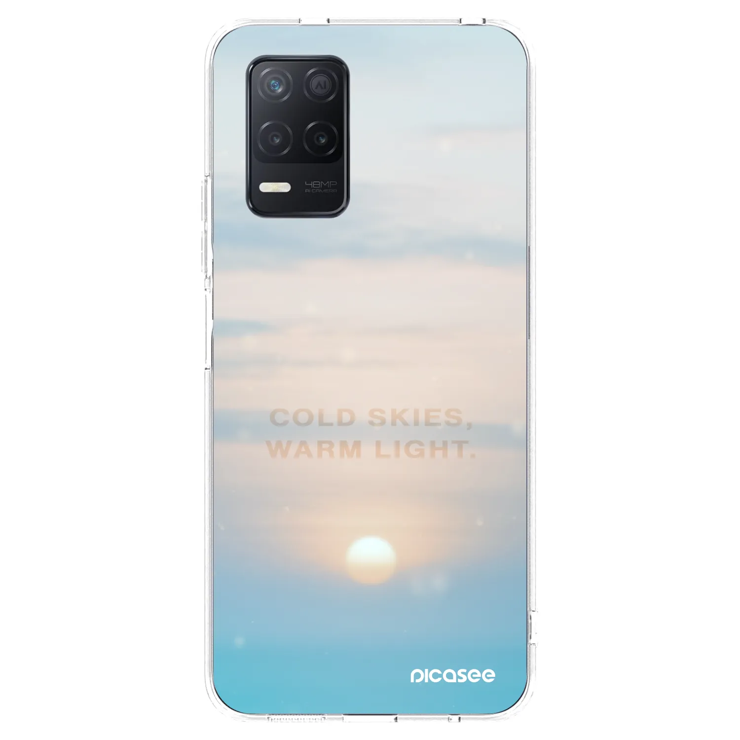 Picasee átlátszó szilikon tok az alábbi mobiltelefonokra Realme 8 5G - COLD SKIES