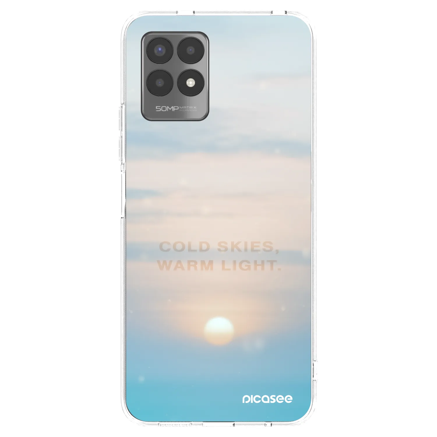Picasee átlátszó szilikon tok az alábbi mobiltelefonokra Realme 8i - COLD SKIES