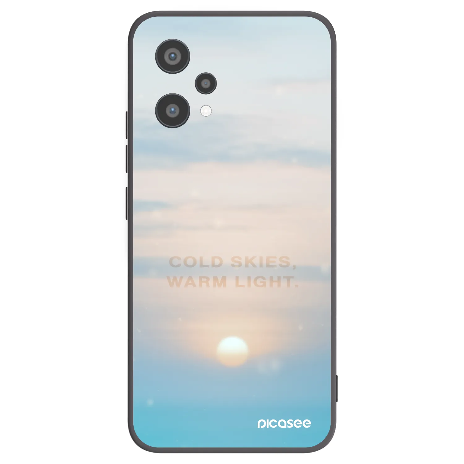 Picasee fekete szilikon tok az alábbi mobiltelefonokra Realme 9 Pro 5G - COLD SKIES