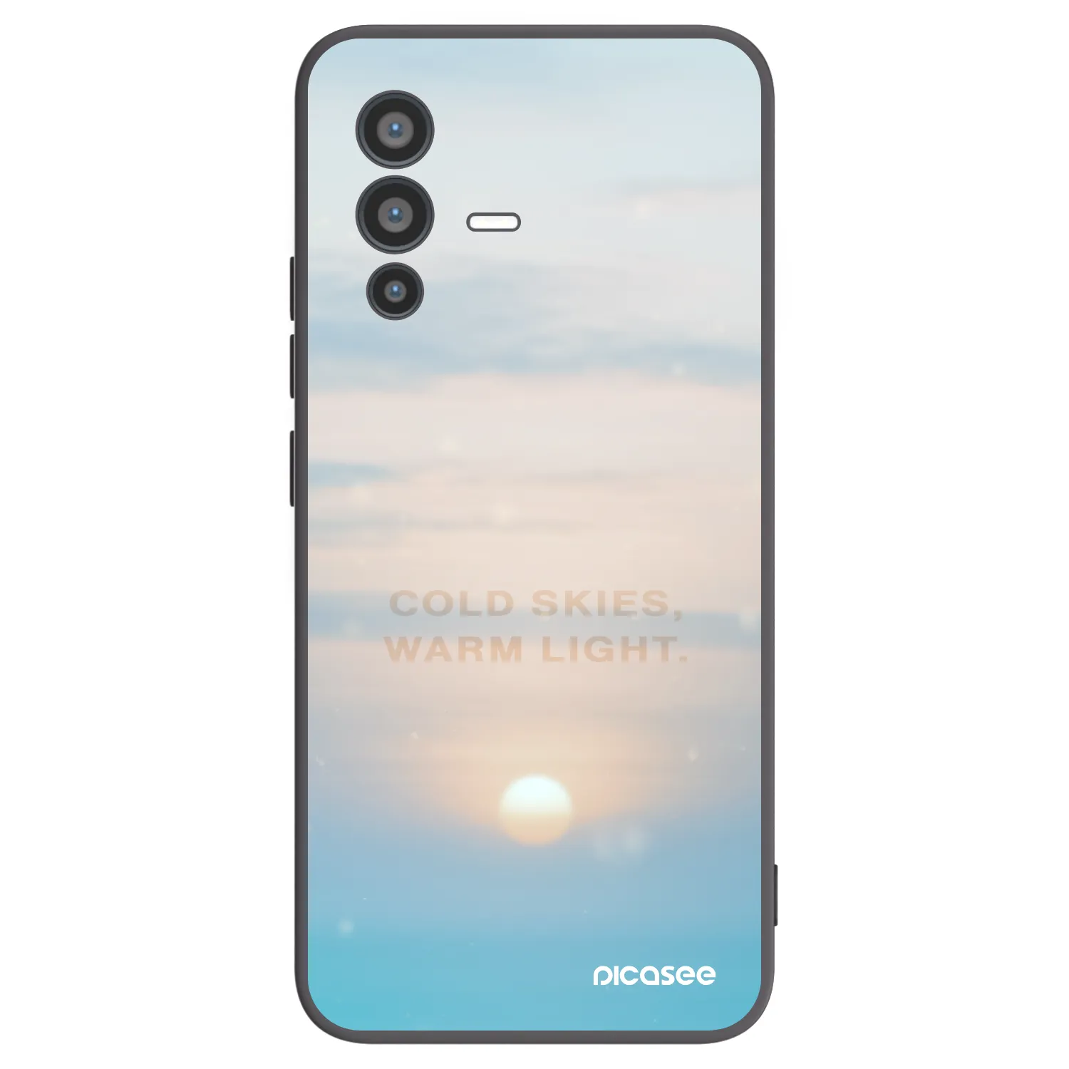 Picasee fekete szilikon tok az alábbi mobiltelefonokra Vivo V23 5G - COLD SKIES