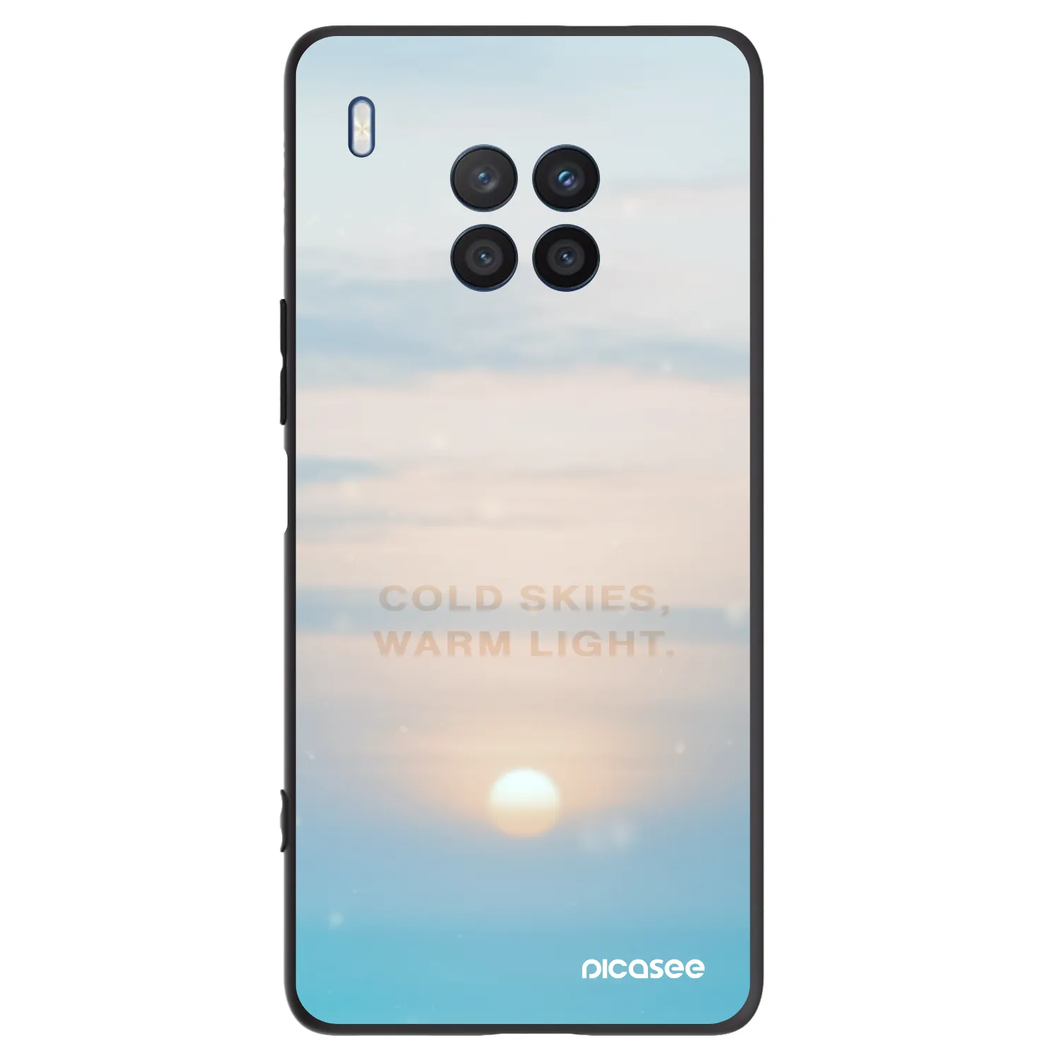 Picasee fekete szilikon tok az alábbi mobiltelefonokra Honor 50 Lite - COLD SKIES