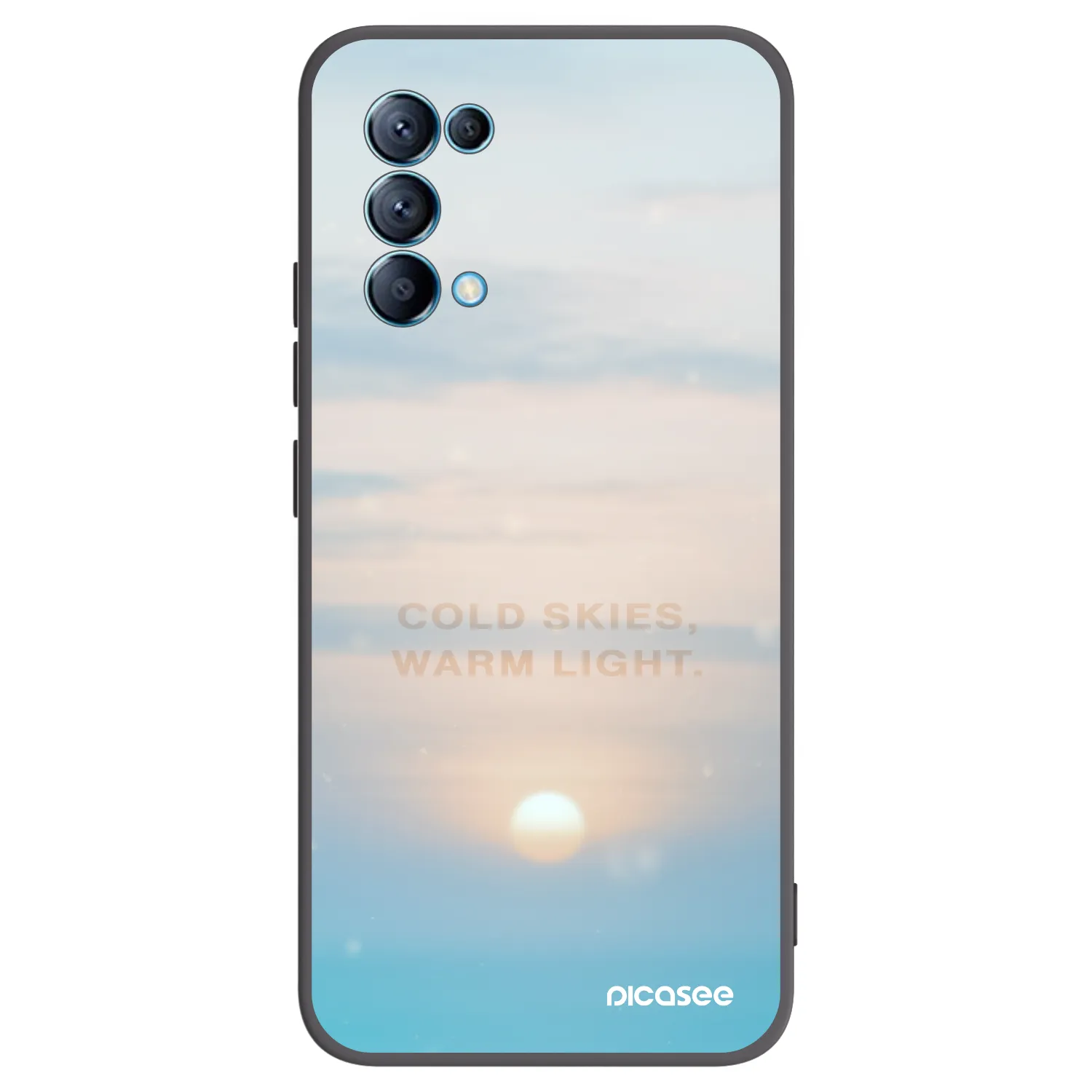 Picasee fekete szilikon tok az alábbi mobiltelefonokra OPPO A16s - COLD SKIES