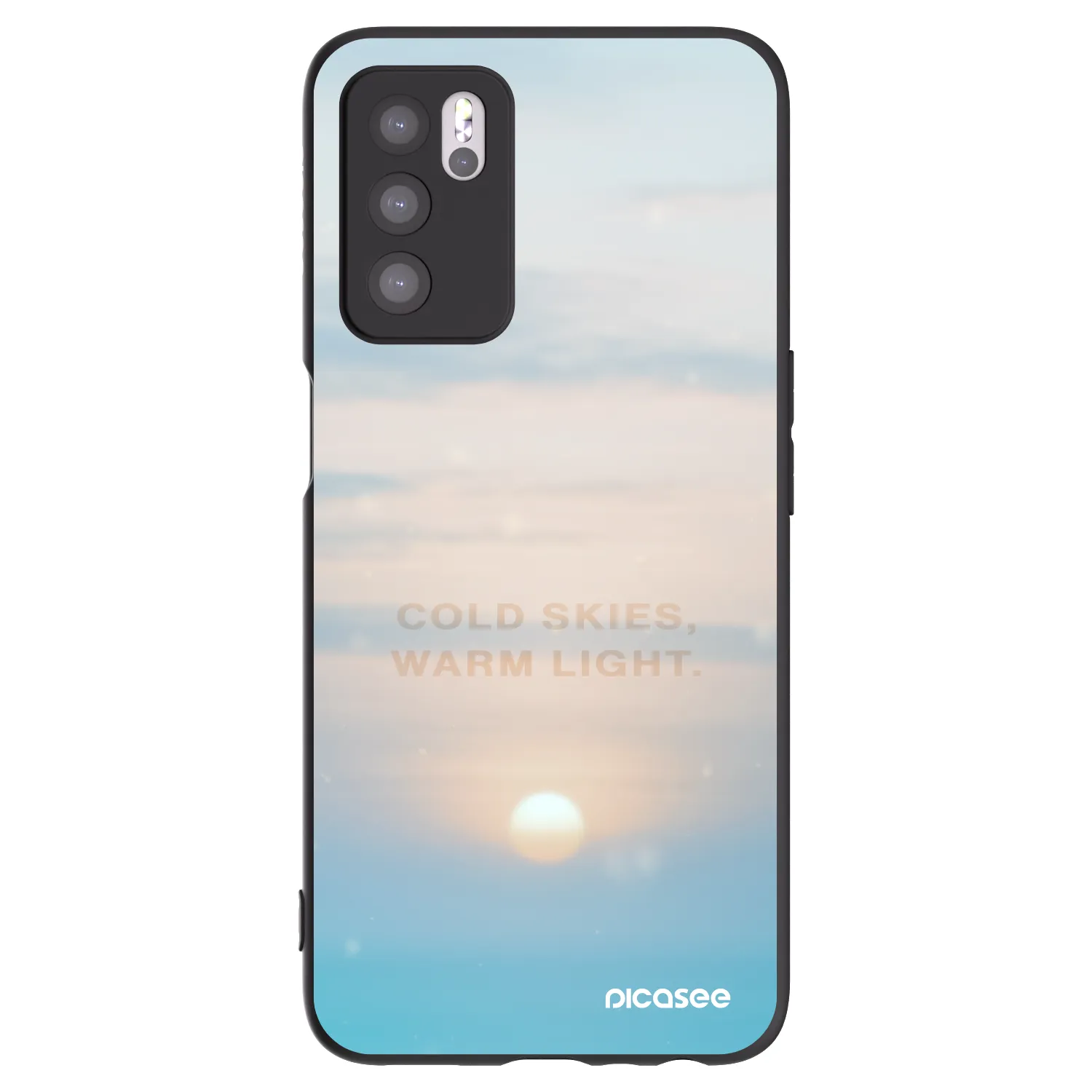 Picasee fekete szilikon tok az alábbi mobiltelefonokra OPPO A16 - COLD SKIES